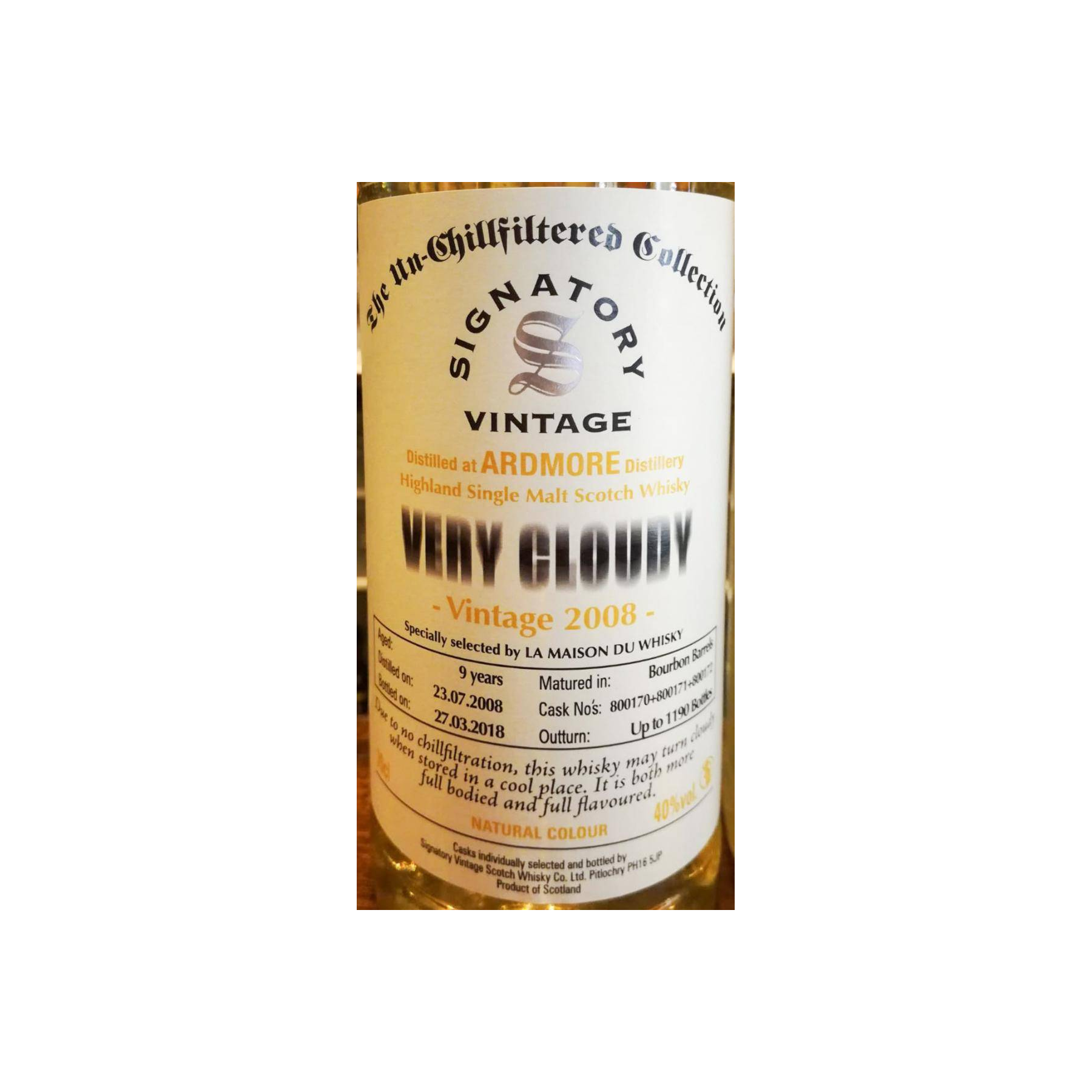 Ardmore 2008 9 Years Single Malt Whisky