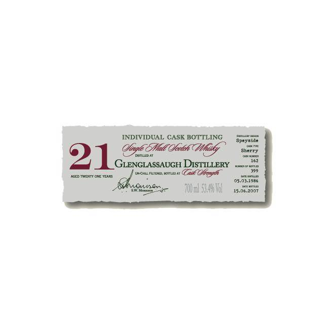 Glenglassaugh Individual Cask Bottling 1986 21 Years Single Malt Whisky 2