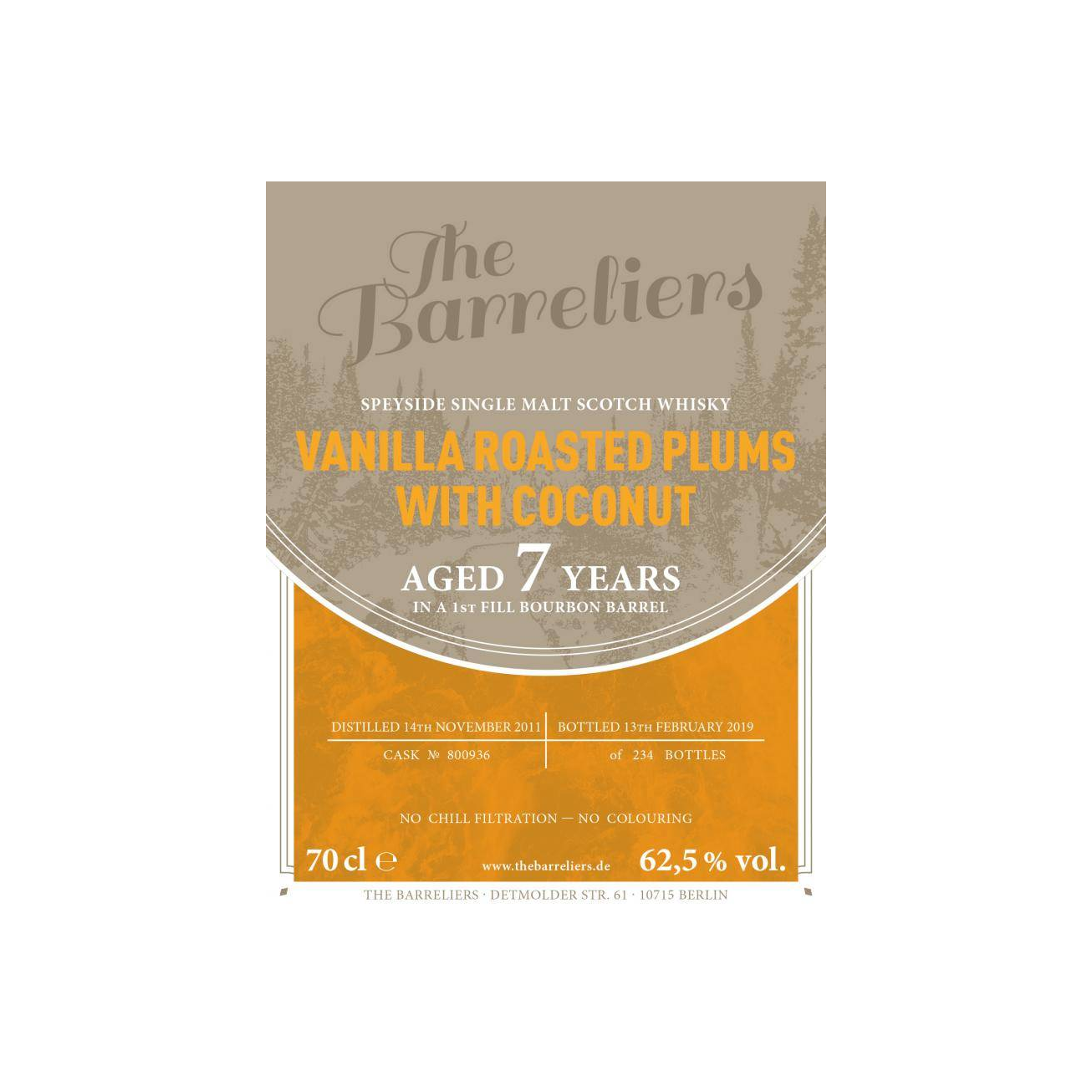 Speyside Single Malt Scotch Whisky 2011 TBa 2