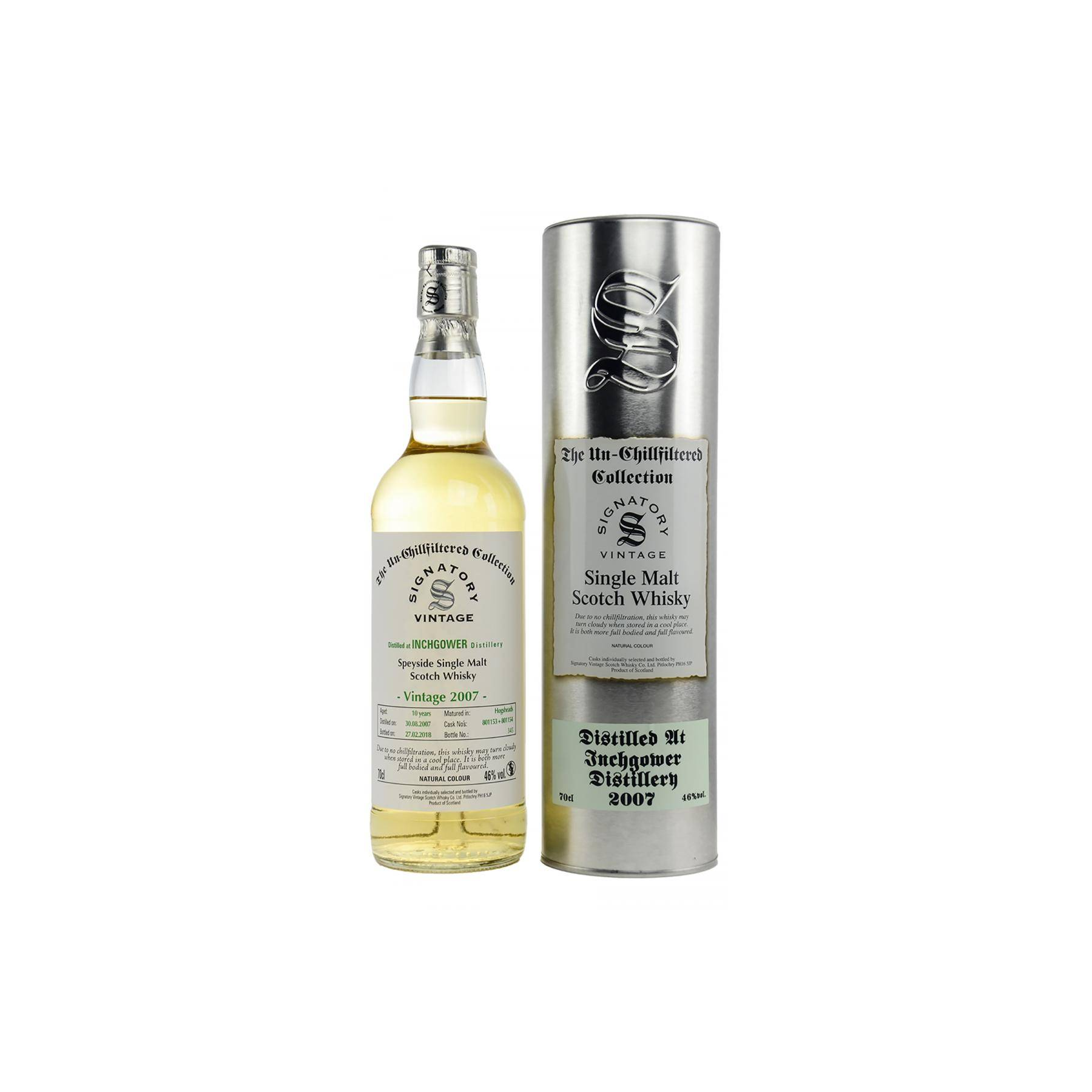 Inchgower The Un-Chillfiltered Collection 2007 10 Years Single Malt Whisky
