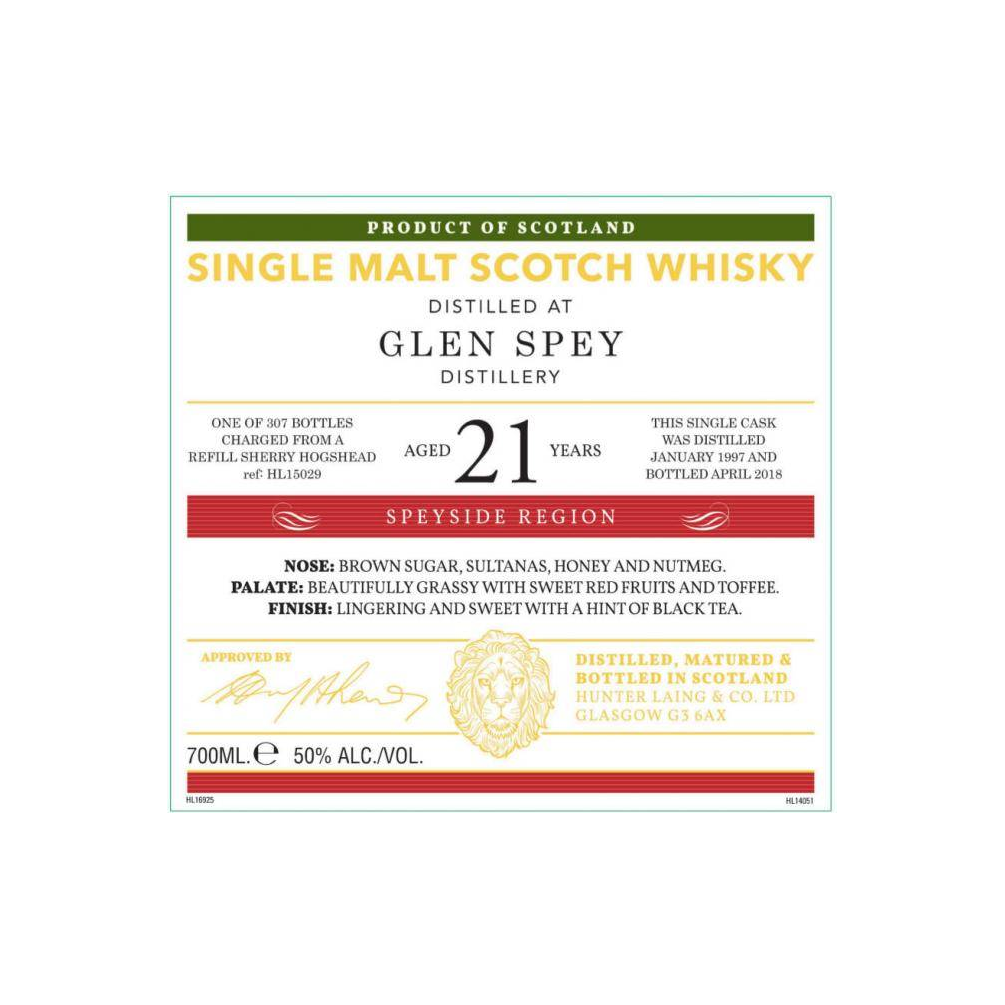 Glen Spey Old Malt Cask 1997 21 Years Single Malt Whisky