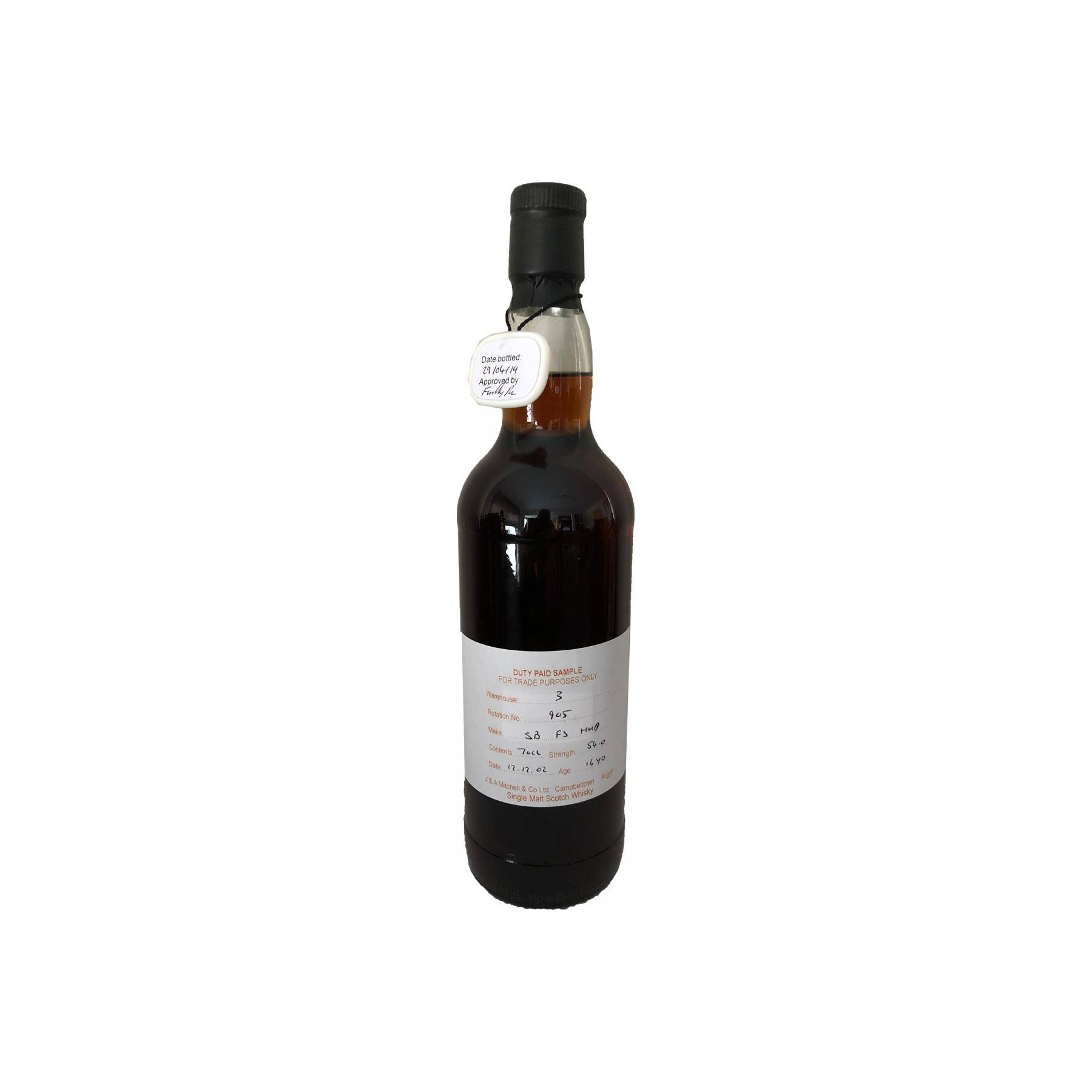 Springbank Duty Paid Sample - For Trade Purposes Only 2002 16 Years Single Malt Whisky