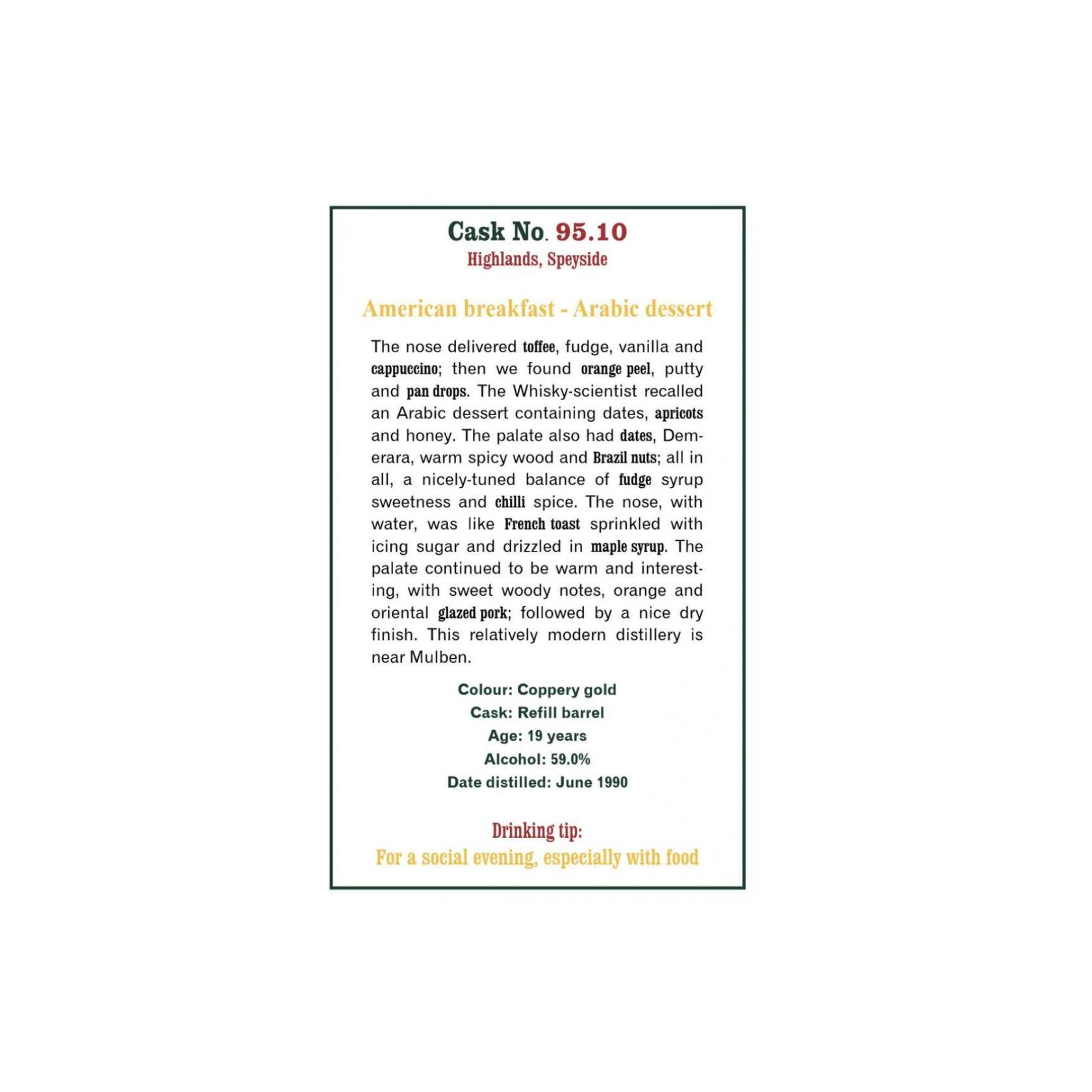 The Scotch Malt Whisky Society 1990 19 Years Single Malt Whisky