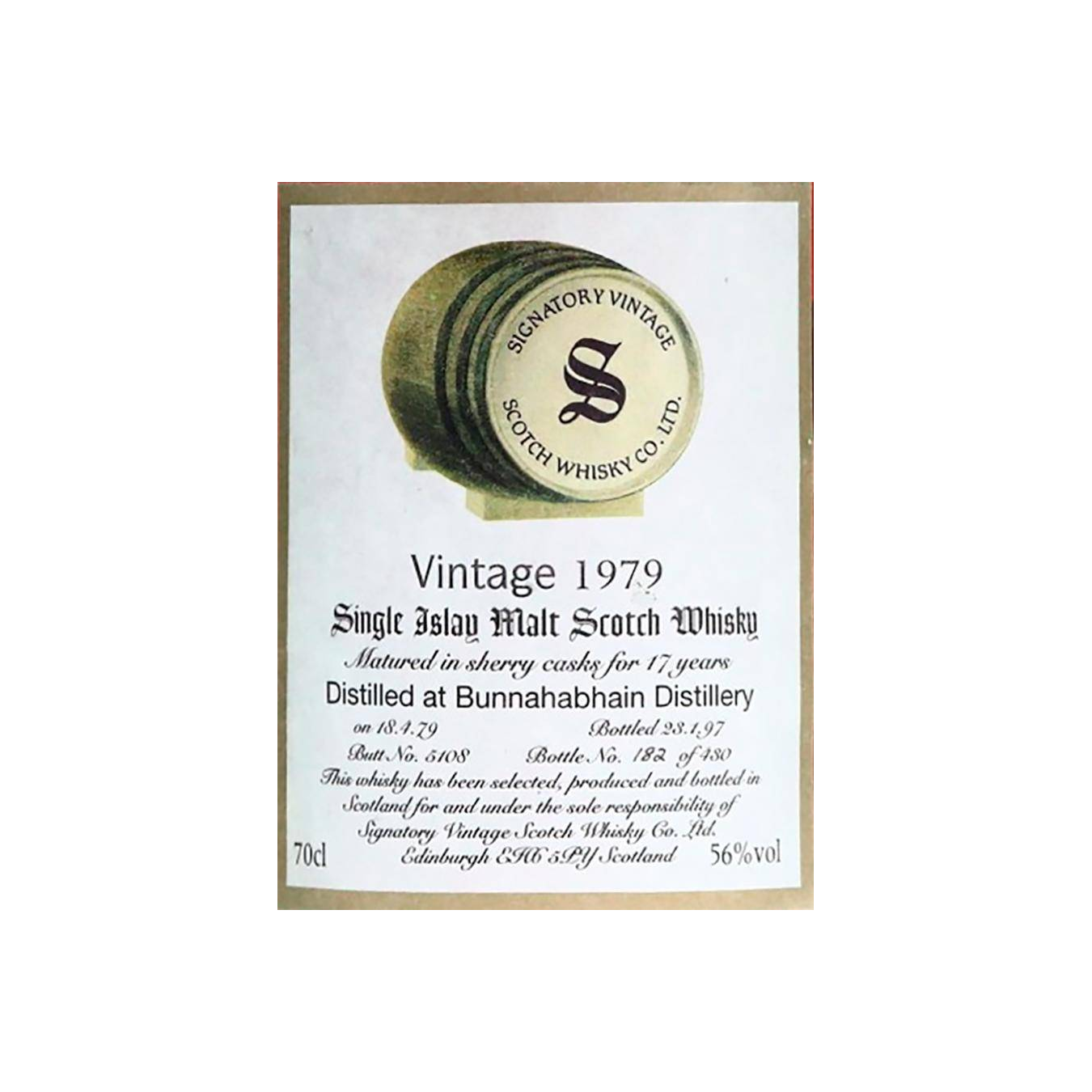 Bunnahabhain Vintage Collection - Dumpy 1979 17 Years Single Malt Whisky 3