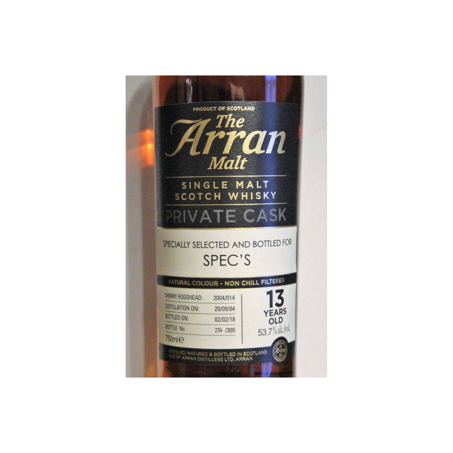 Arran Private Cask 2004 13 Years Single Malt Whisky 2