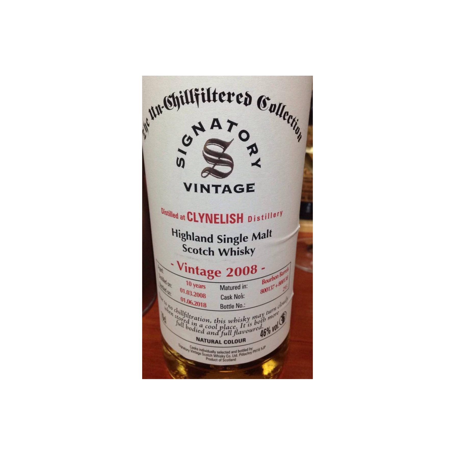 Clynelish The Un-Chillfiltered Collection 2008 10 Years Single Malt Whisky 2