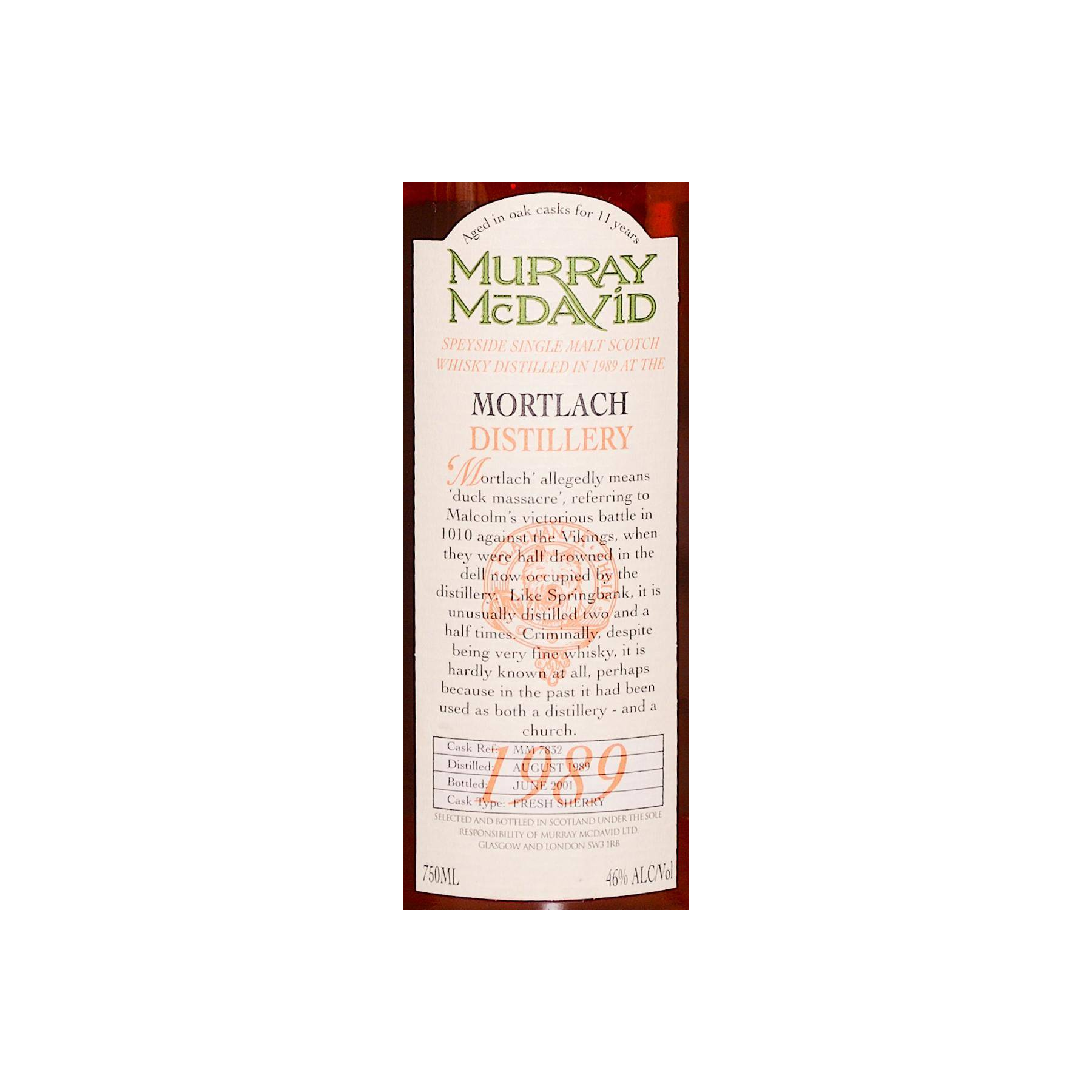 Mortlach 1989 11 Years Single Malt Whisky 2