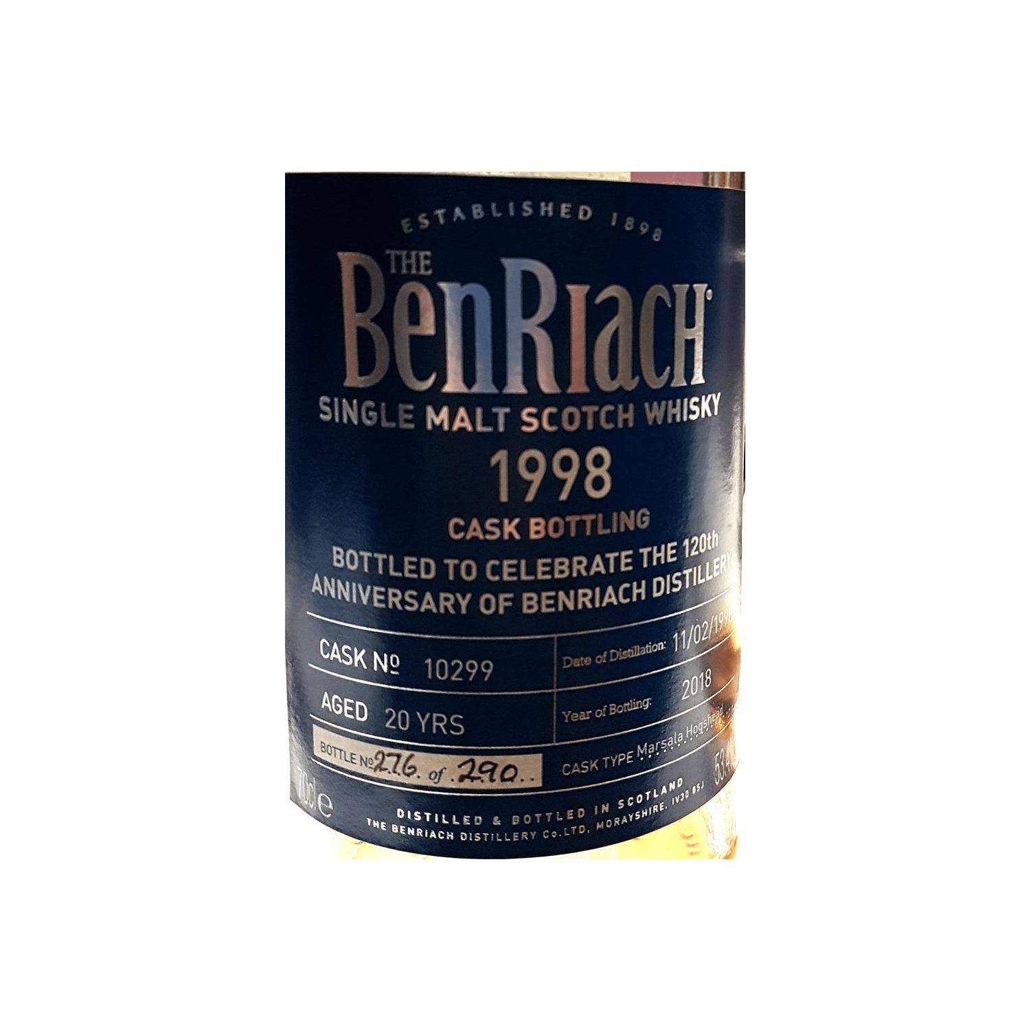 BenRiach Individual Cask Bottling 1998 20 Years Single Malt Whisky 2