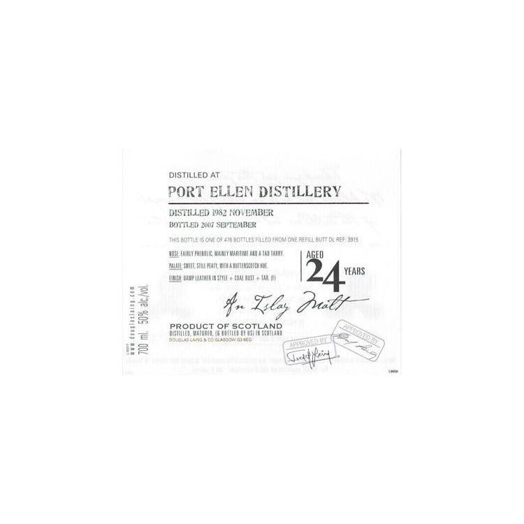 Port Ellen Old Malt Cask 1982 24 Years Single Malt Whisky