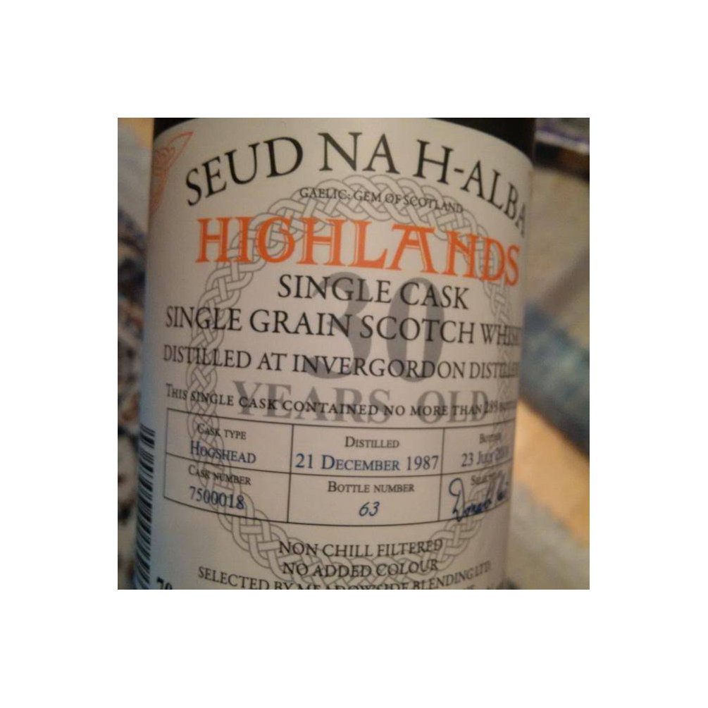 Invergordon 1987 30 Years Single Grain Whisky