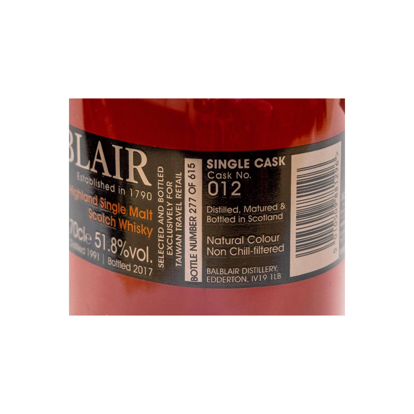 Balblair Single Cask 1991 26 Years Single Malt Whisky 2