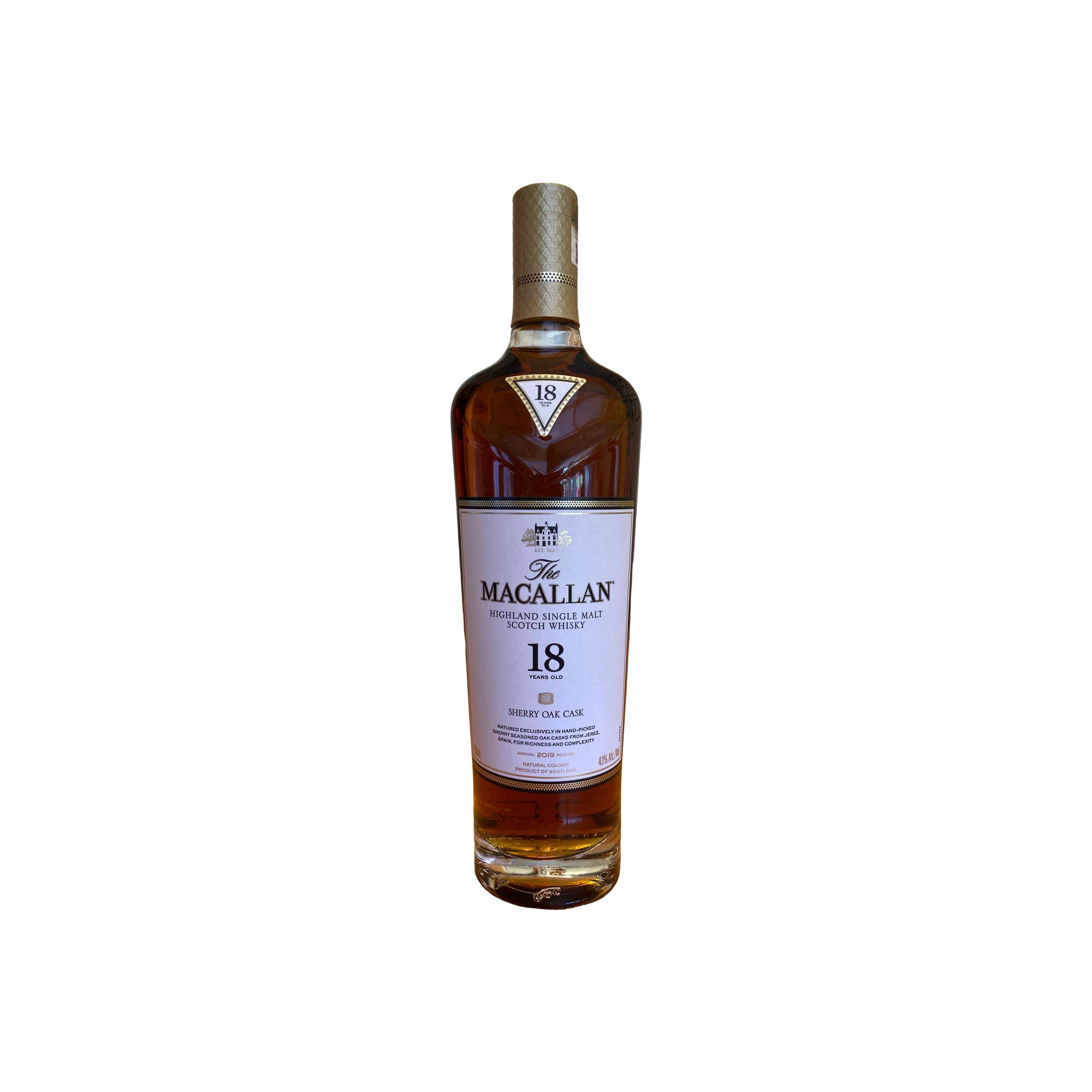 The Macallan Sherry Cask 18 Years Single Malt Whisky