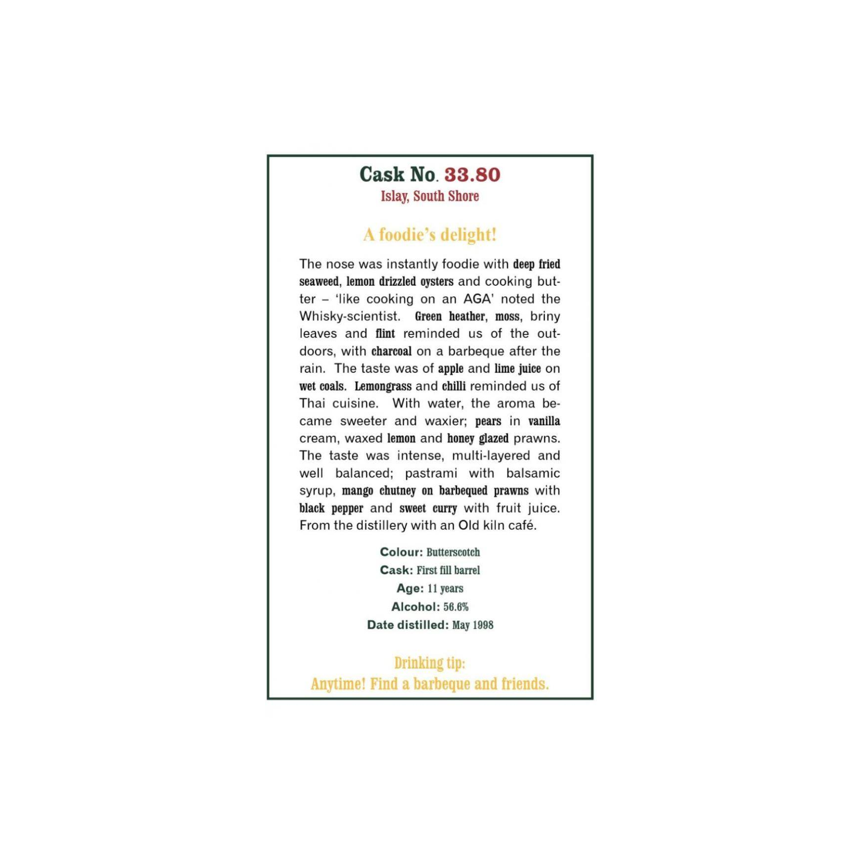 The Scotch Malt Whisky Society 1999 11 Years Single Malt Whisky