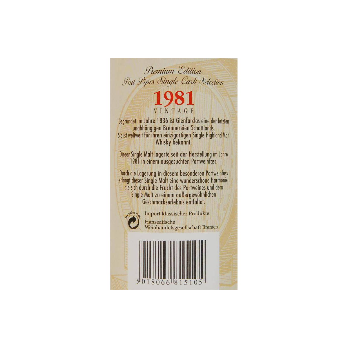 Glenfarclas 1981 23 Years Single Malt Whisky 2