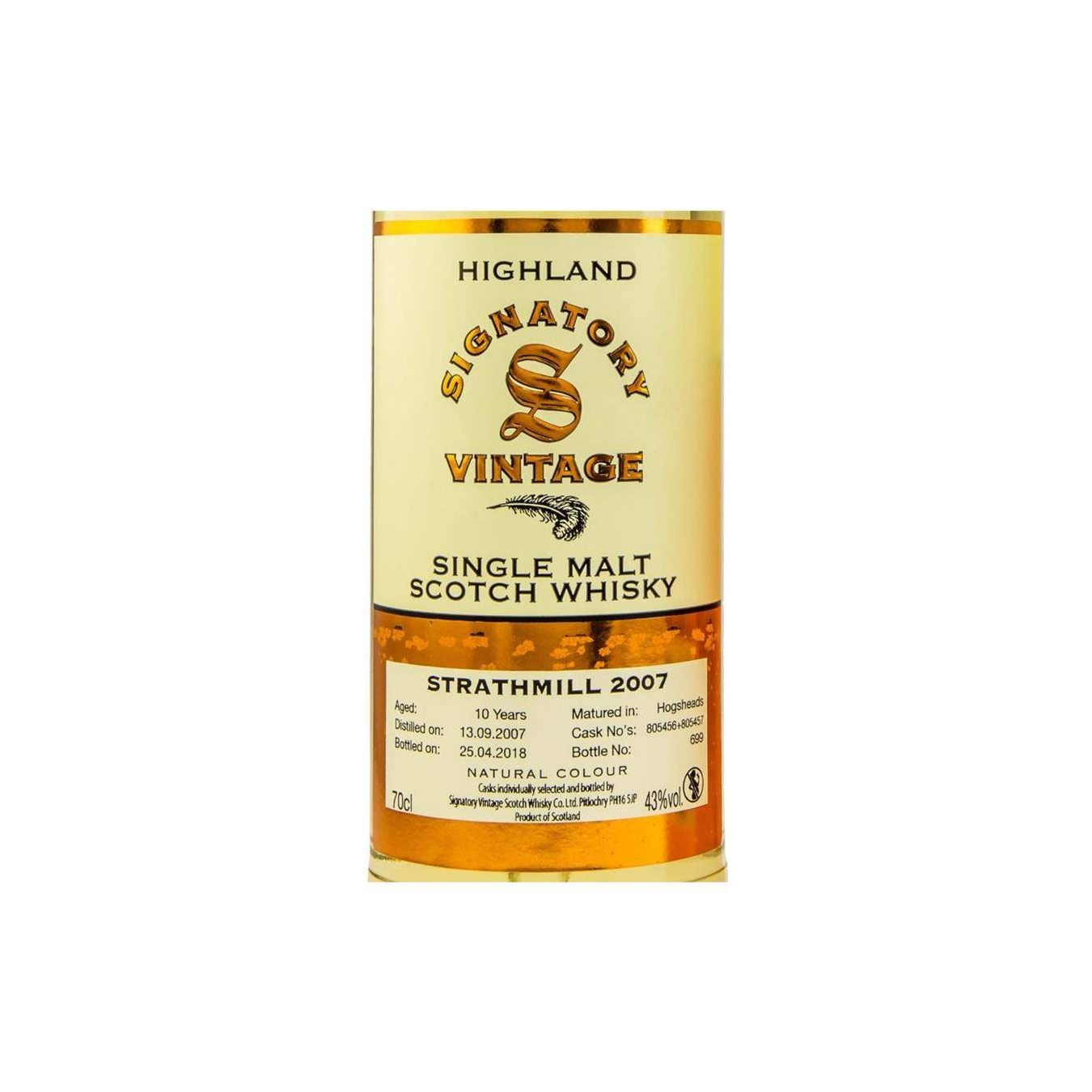 Strathmill Vintage Collection 2007 10 Years Single Malt Whisky 2