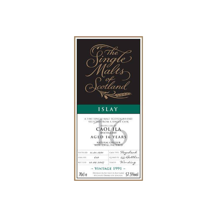 Caol Ila The Single Malts of Scotland 1991 16 Years Single Malt Whisky 2