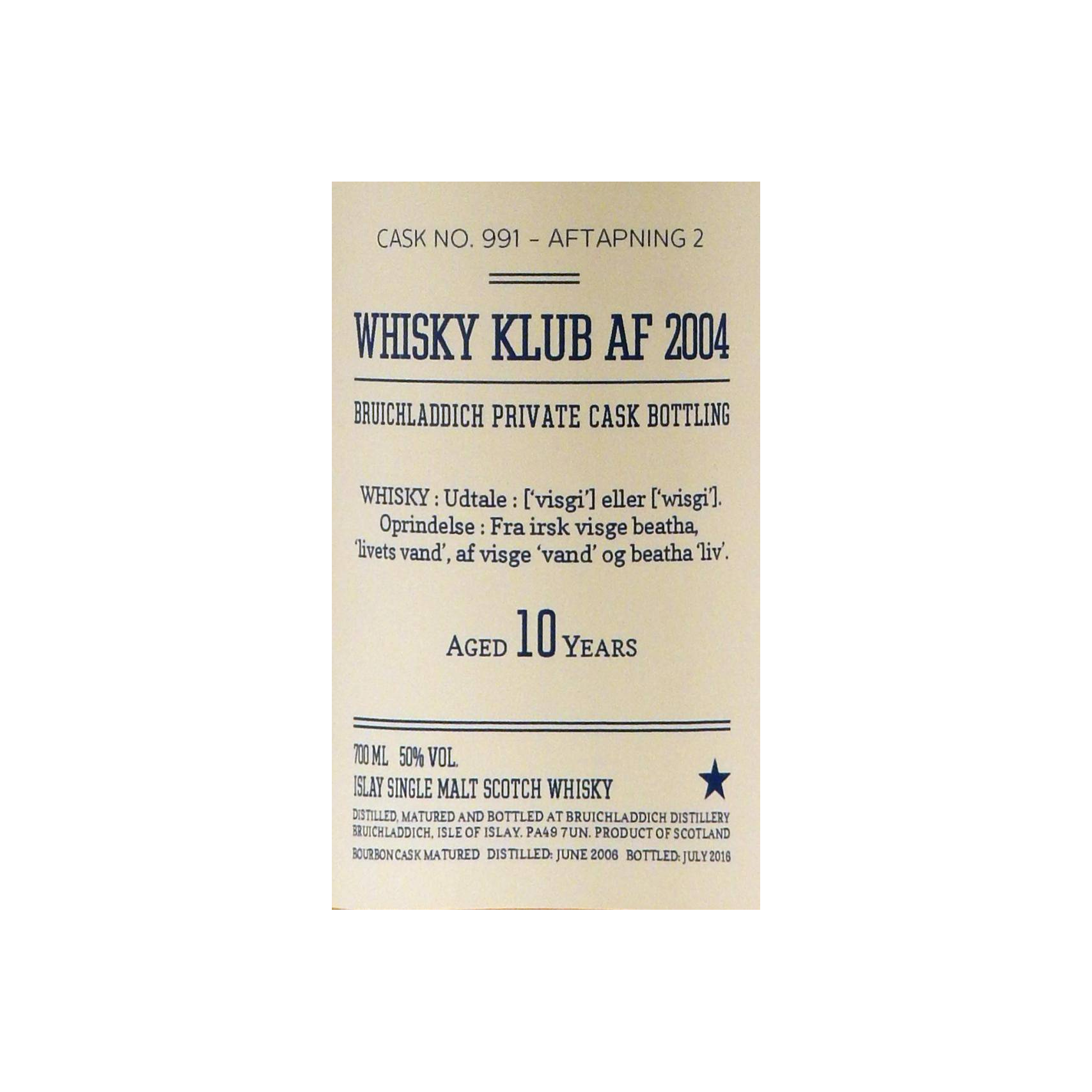 Bruichladdich 2006 10 Years Single Malt Whisky 2