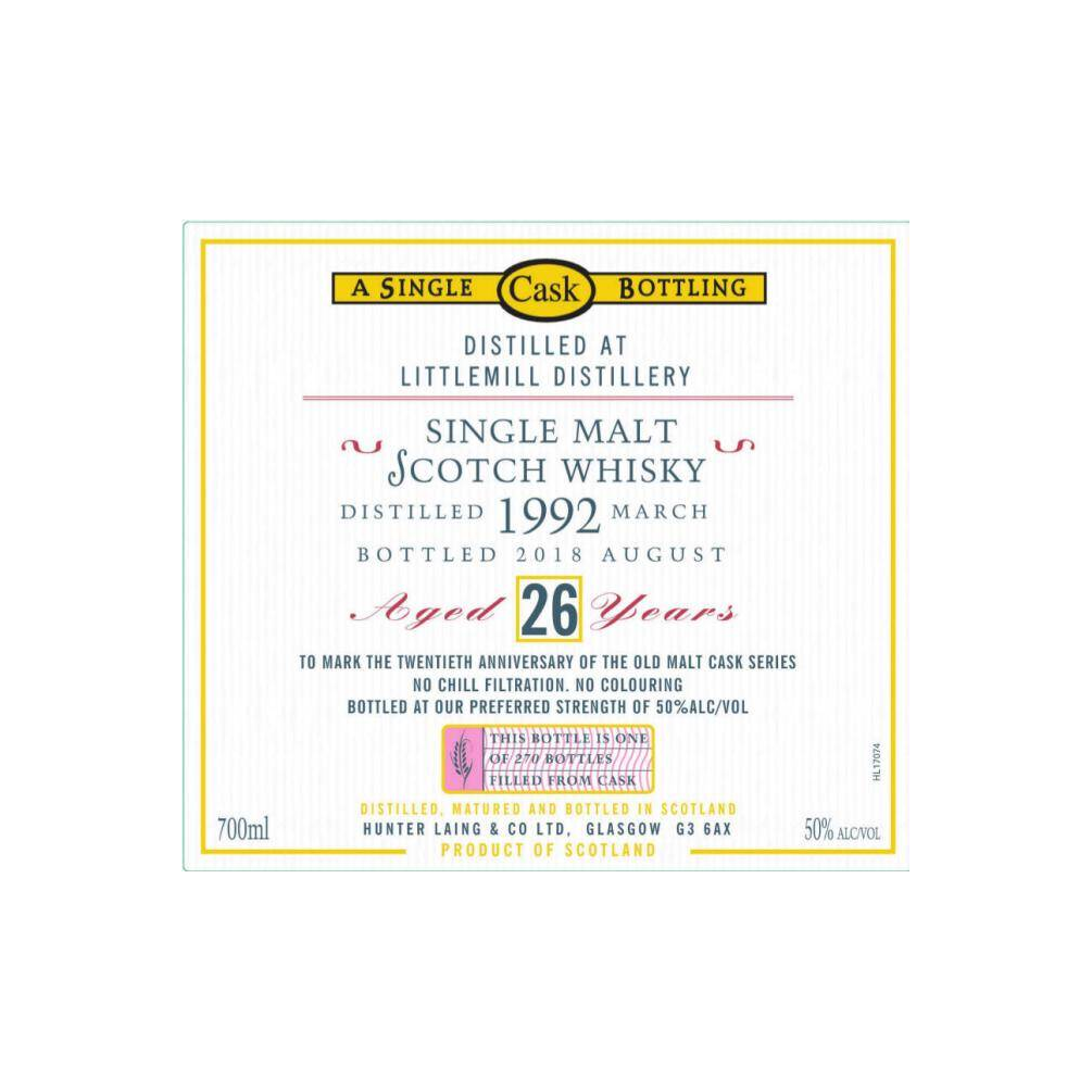 Littlemill 1992 26 Years Single Malt Whisky 3