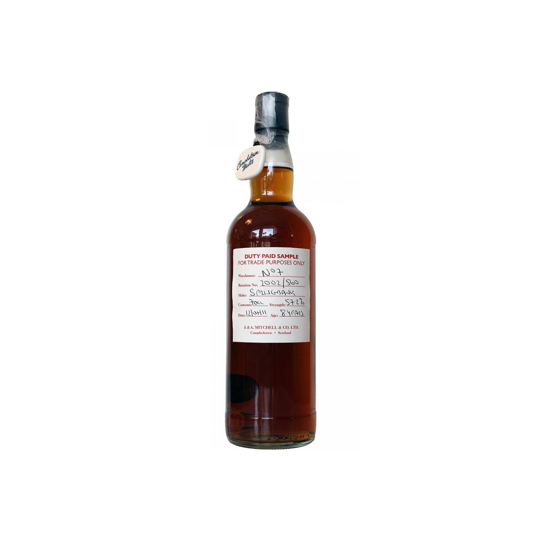Springbank Duty Paid Sample - For Trade Purposes Only 2002 8 Years Single Malt Whisky