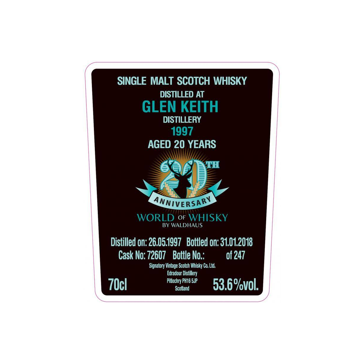 Glen Keith 1997 20 Years Single Malt Whisky 2