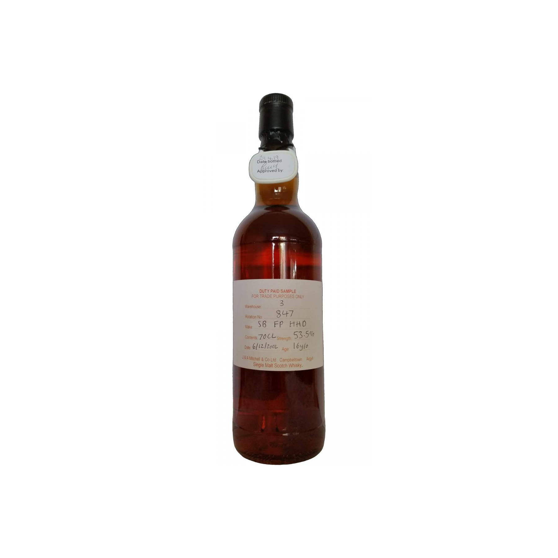 Springbank Duty Paid Sample - For Trade Purposes Only 2002 16 Years Single Malt Whisky