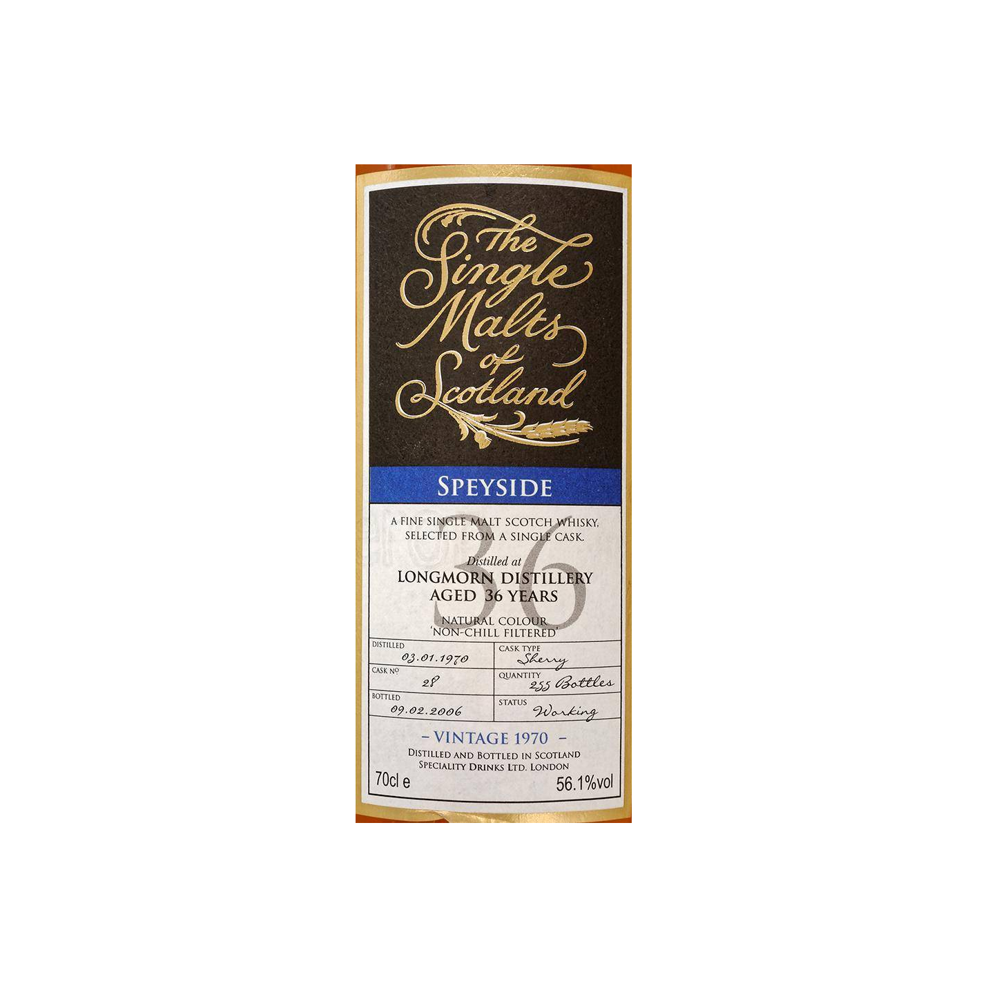 Longmorn The Single Malts of Scotland 1970 36 Years Single Malt Whisky 2
