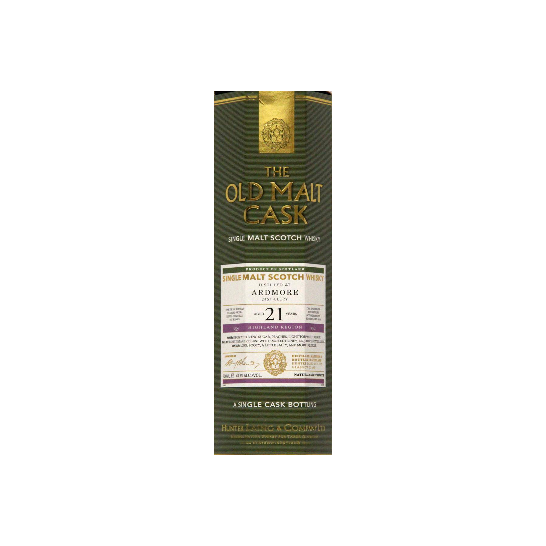 Ardmore Old Malt Cask 1996 21 Years Single Malt Whisky 2