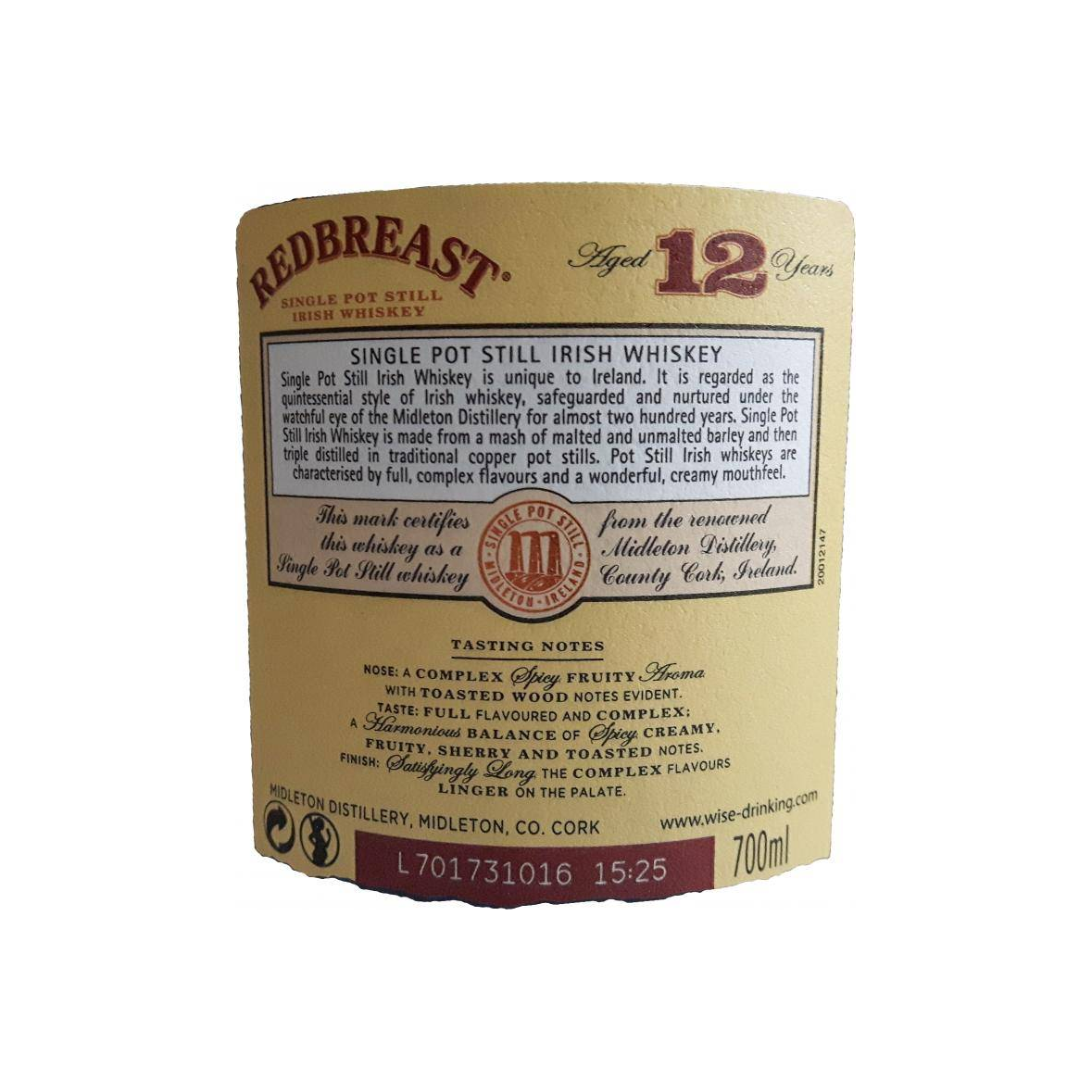 Redbreast 12 Years Single Pot Still Whisky 2