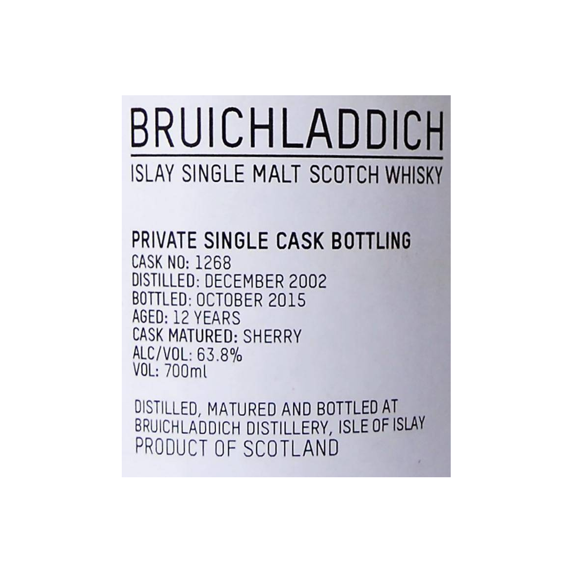 Bruichladdich 2002 12 Years Single Malt Whisky 3