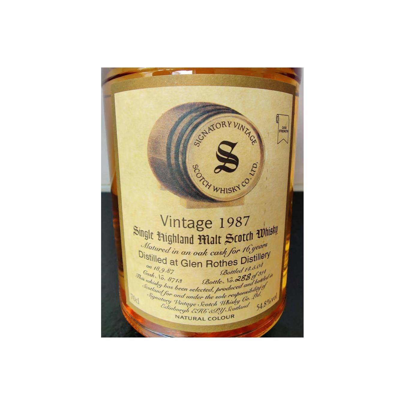 The Glenrothes Vintage Collection - Dumpy 1987 16 Years Single Malt Whisky 2