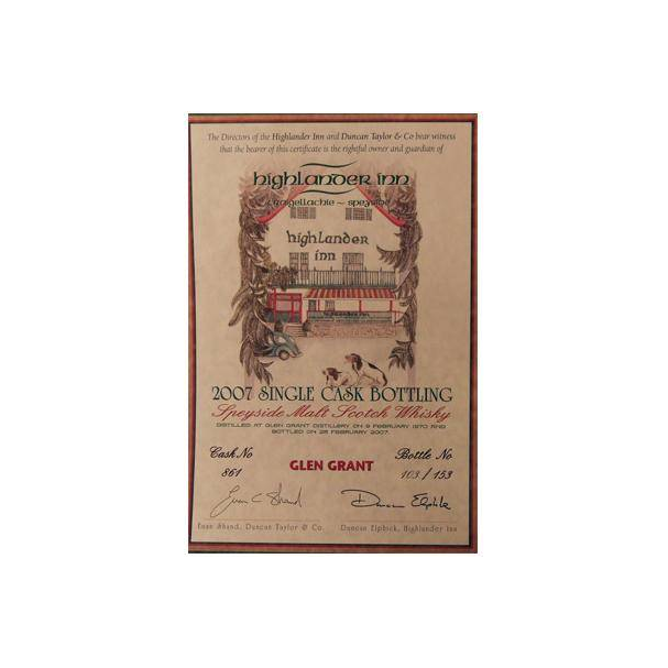 Glen Grant 1970 37 Years Single Malt Whisky