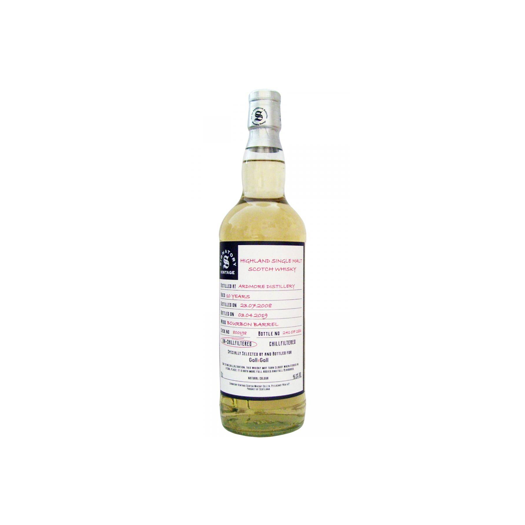 Ardmore The Un-Chillfiltered Collection 2008 10 Years Single Malt Whisky