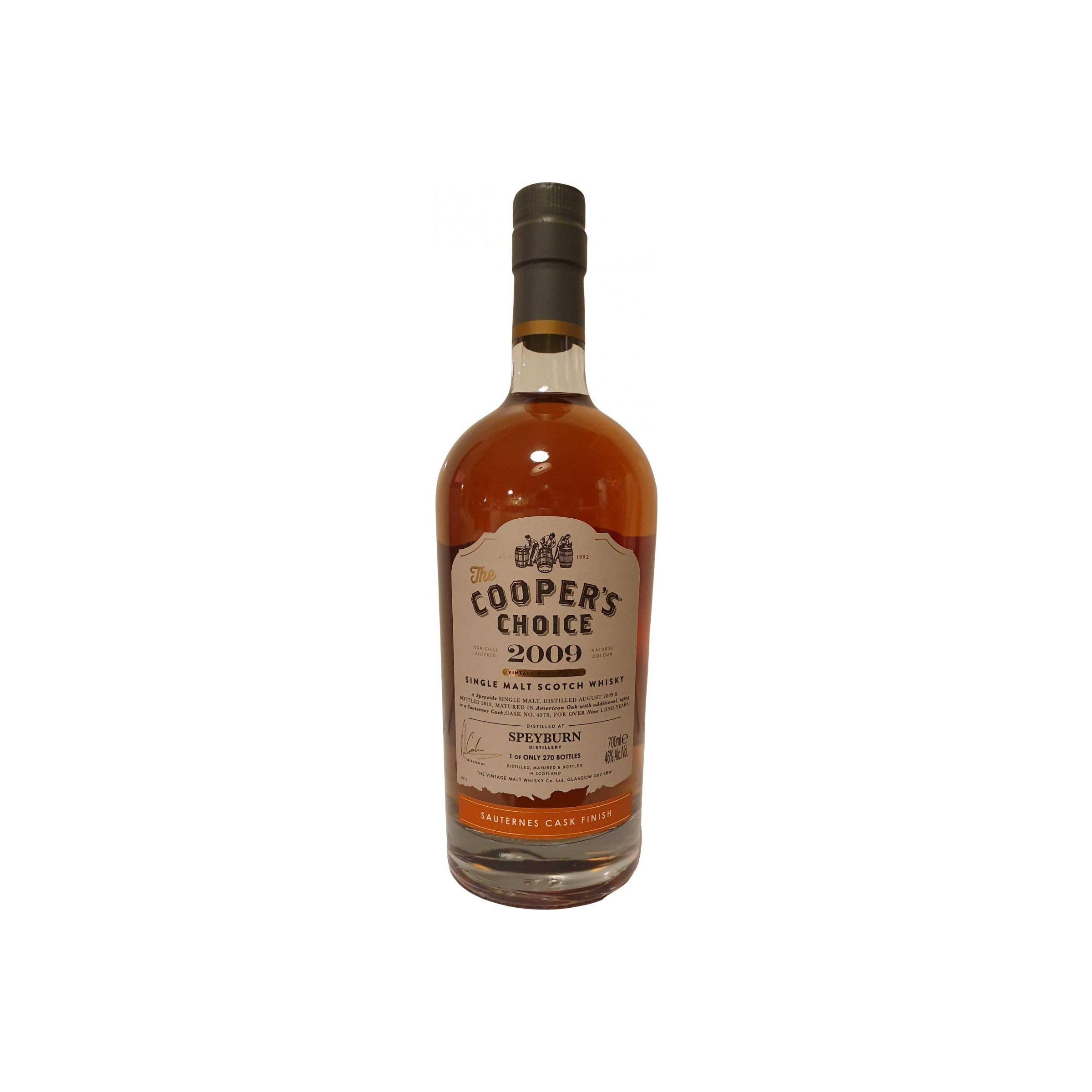Spey The Cooper's Choice 2009 9 Years Single Malt Whisky