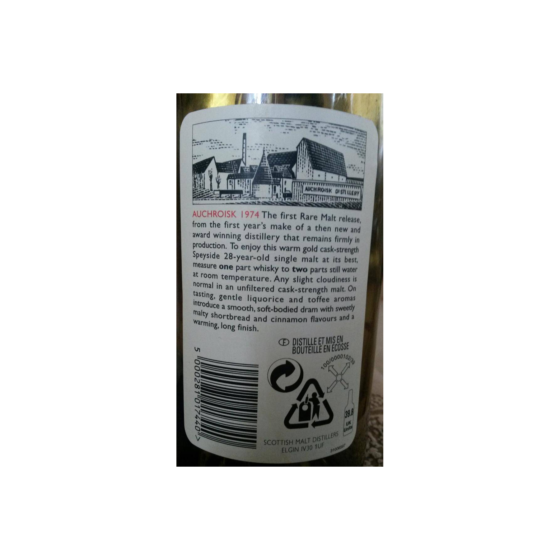 Auchroisk 1974 28 Years Single Malt Whisky 3