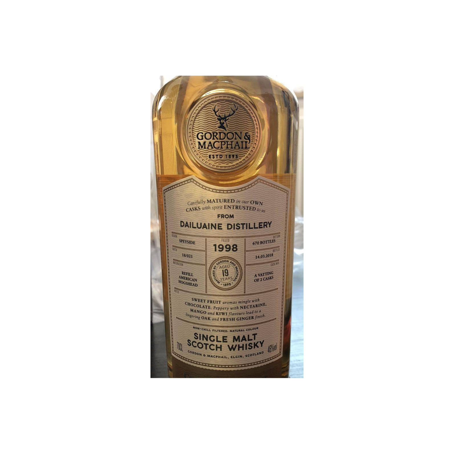 Dailuaine Connoisseurs Choice 1998 19 Years Single Malt Whisky 2