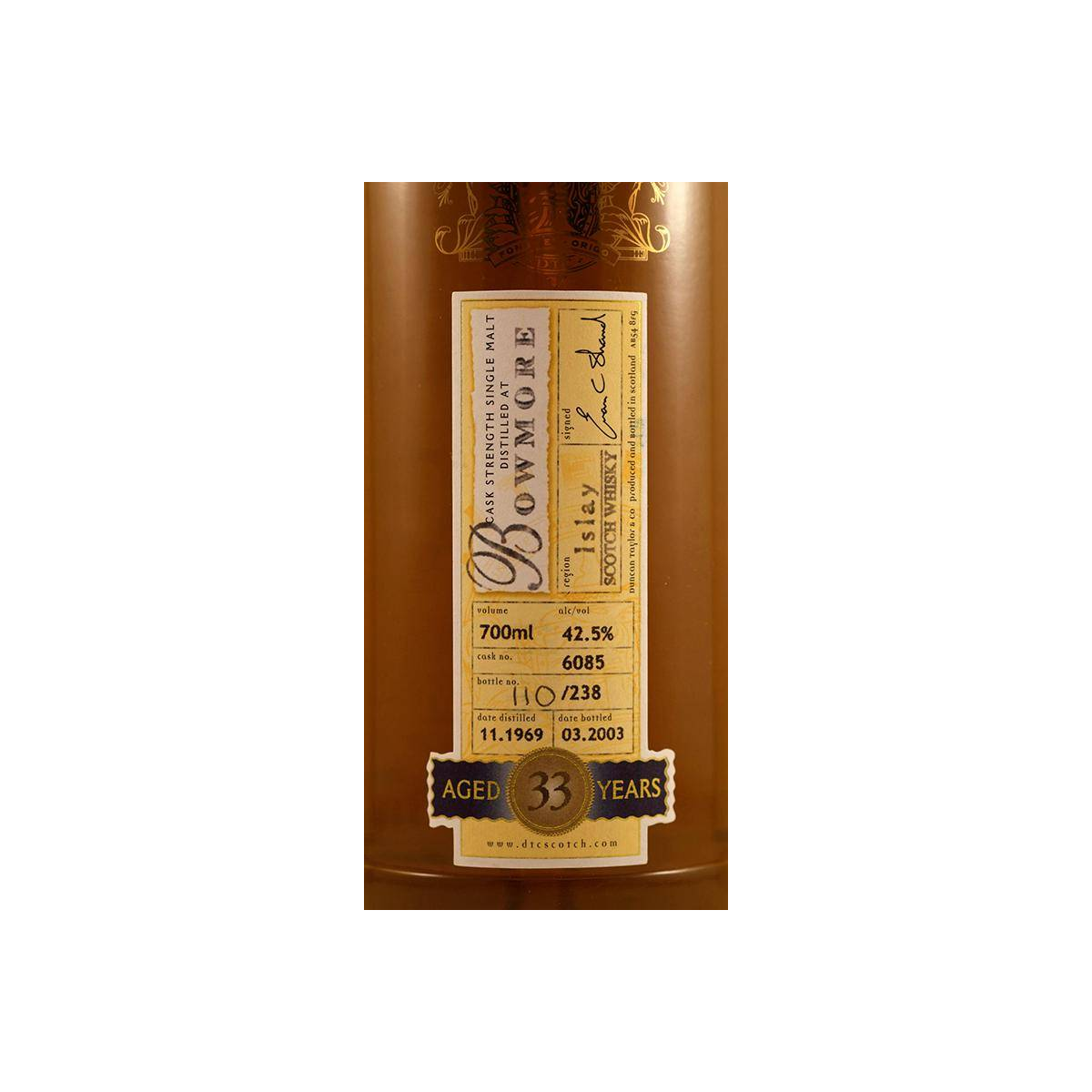 Bowmore 1969 33 Years Single Malt Whisky 2