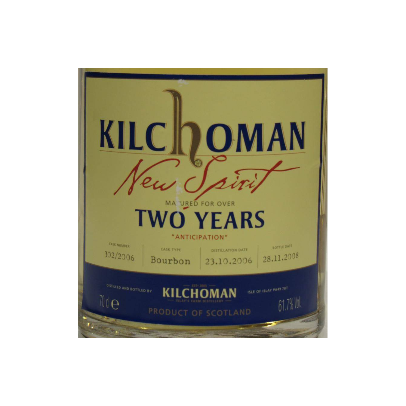 Kilchoman 2006 2 Years Spirit Whisky 2