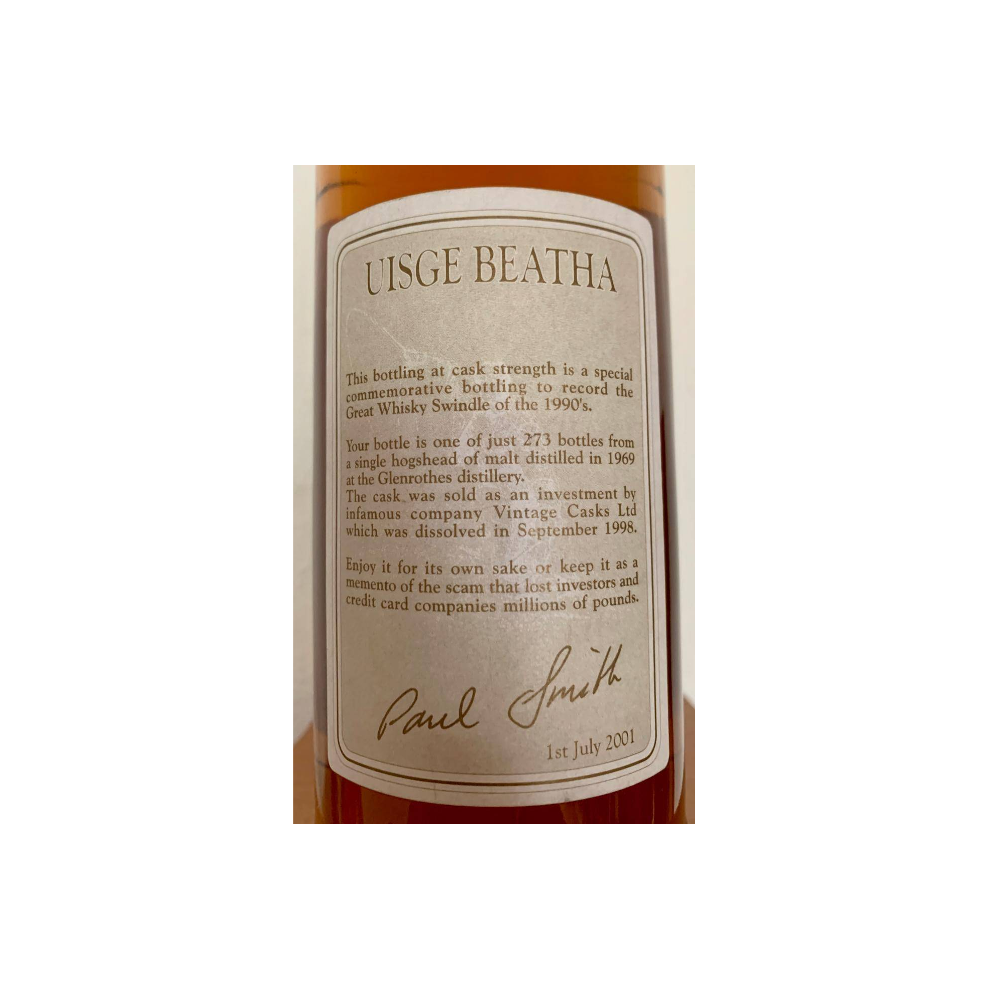 The Glenrothes 1969 31 Years Single Malt Whisky 2