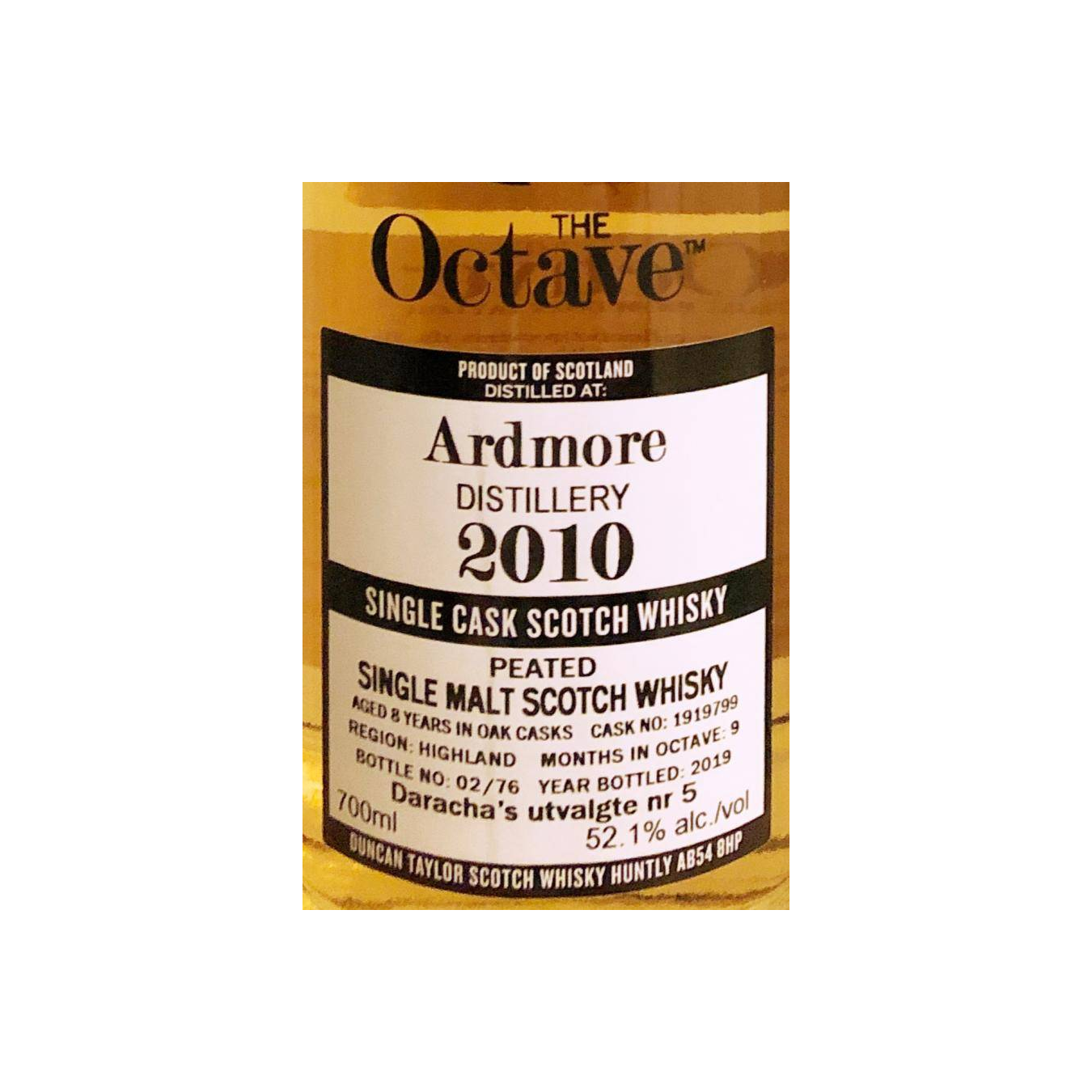 Ardmore The Octave 2010 8 Years Single Malt Whisky