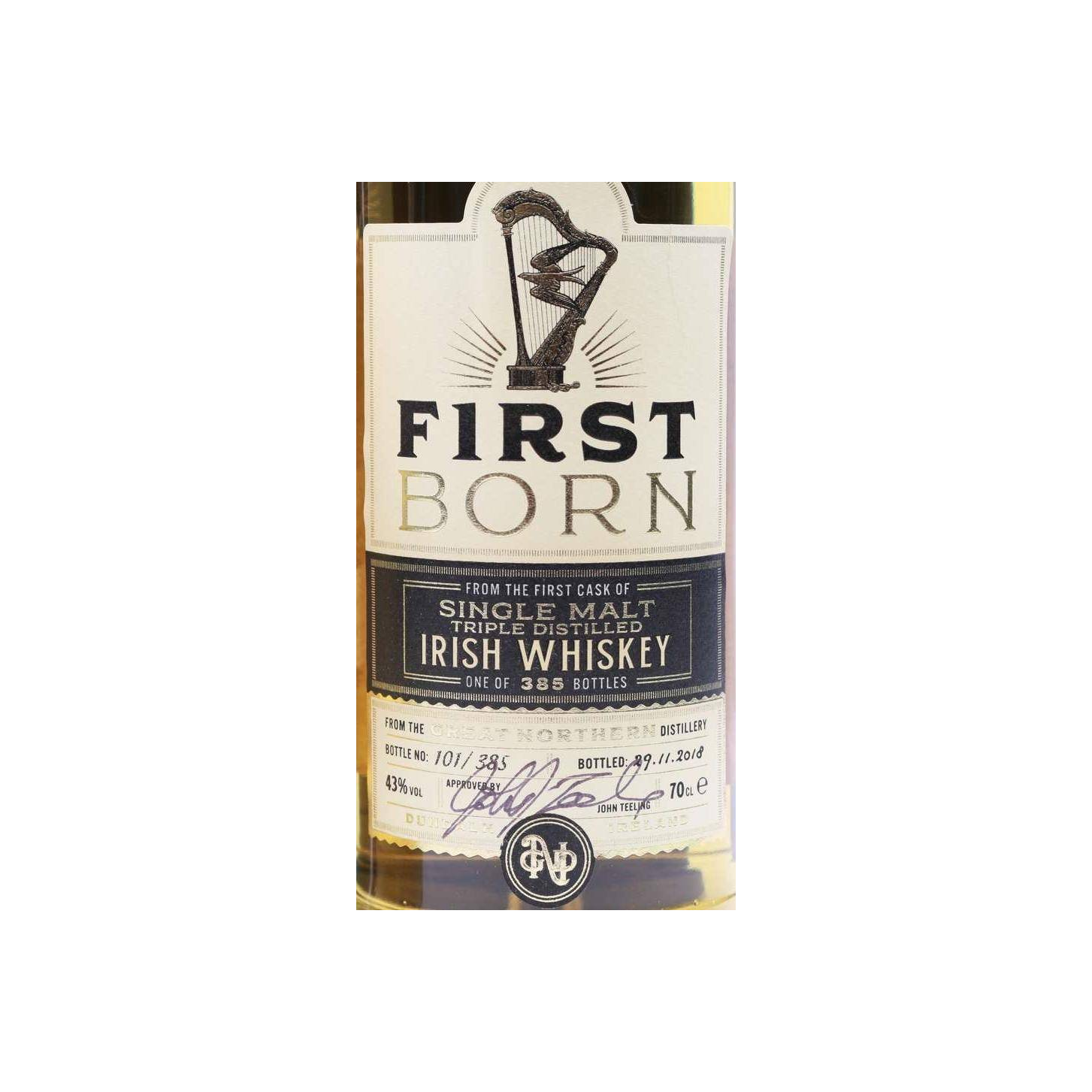 First Born Single Malt Triple Distilled Irish Whiskey
