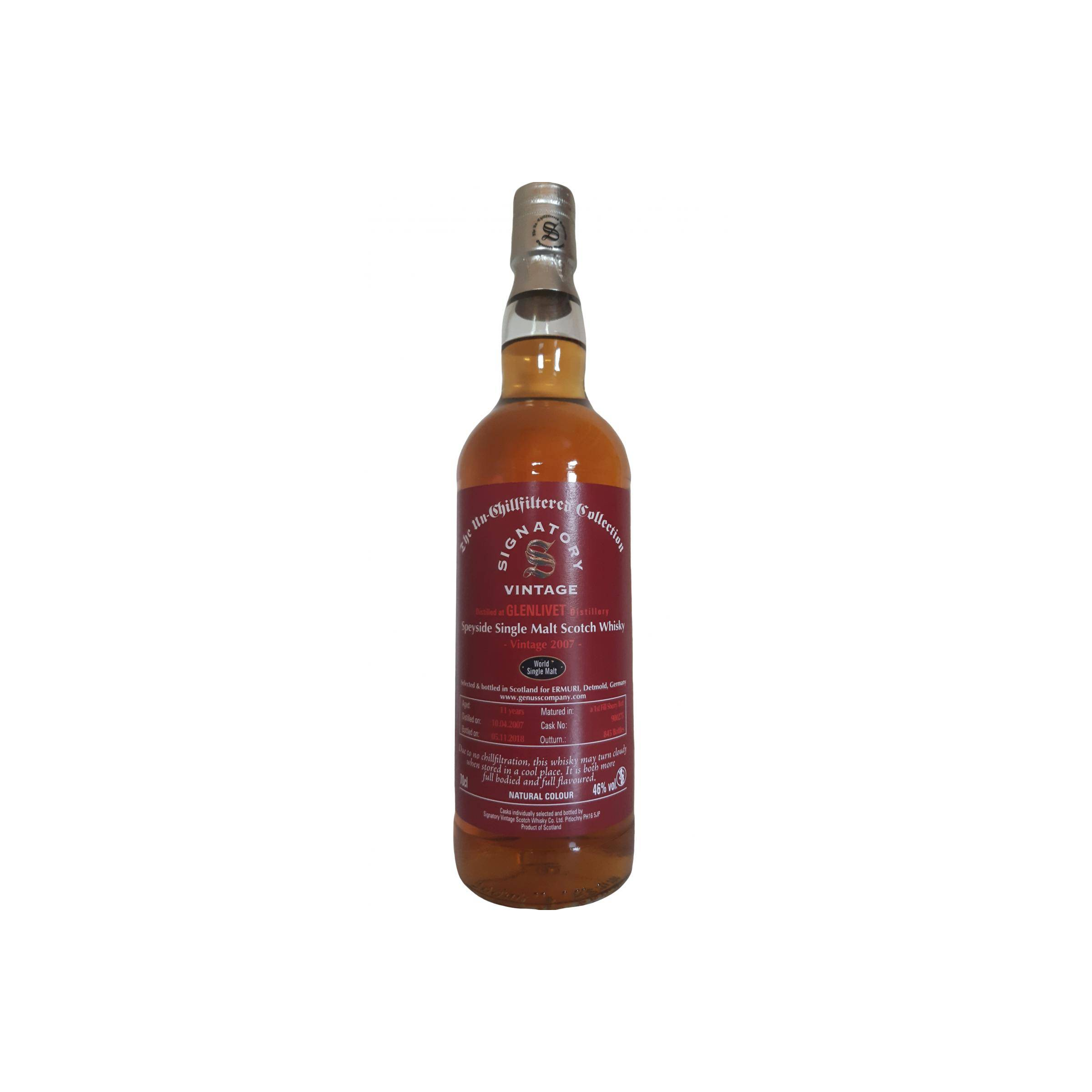 The Glenlivet The Un-Chillfiltered Collection 2007 11 Years Single Malt Whisky