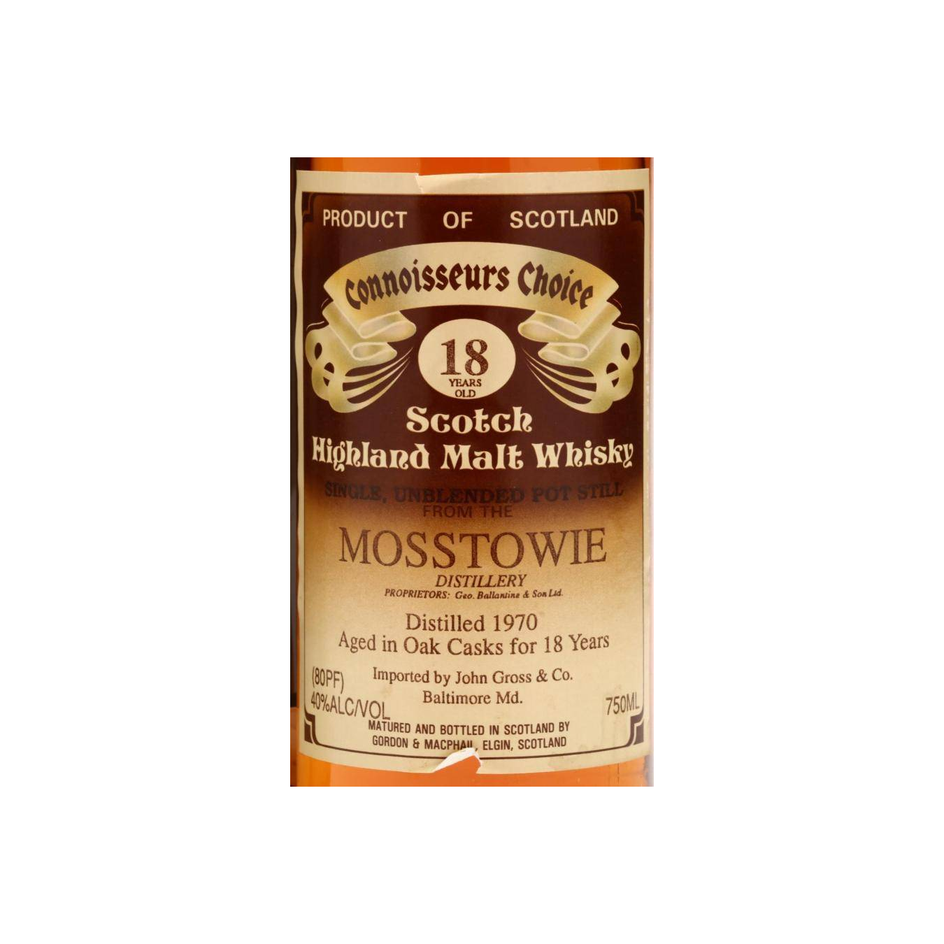 Gordon & MacPhail Connoisseurs Choice 1970 18 Years Single Malt Whisky