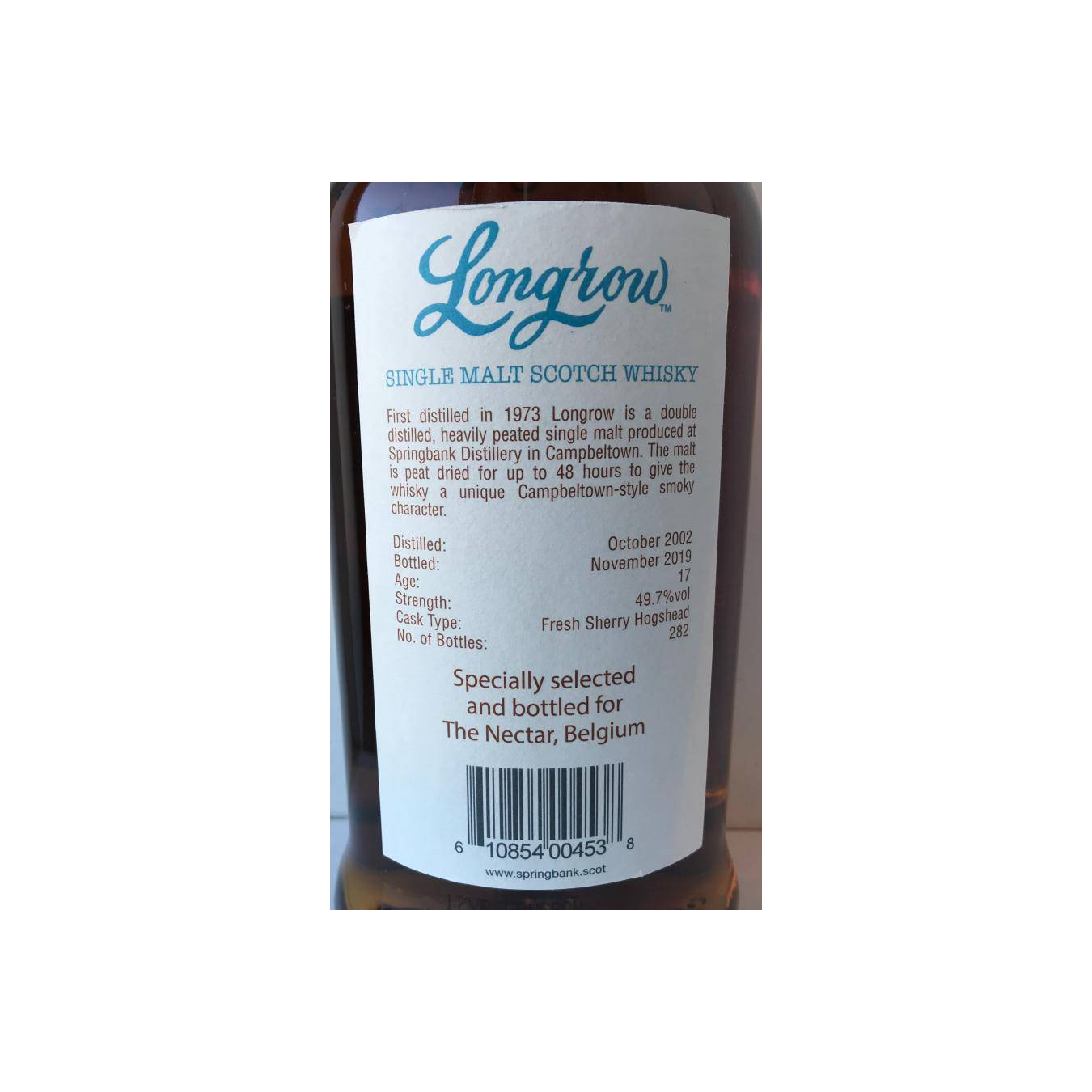 Longrow Single Cask 2002 17 Years Single Malt Whisky 2