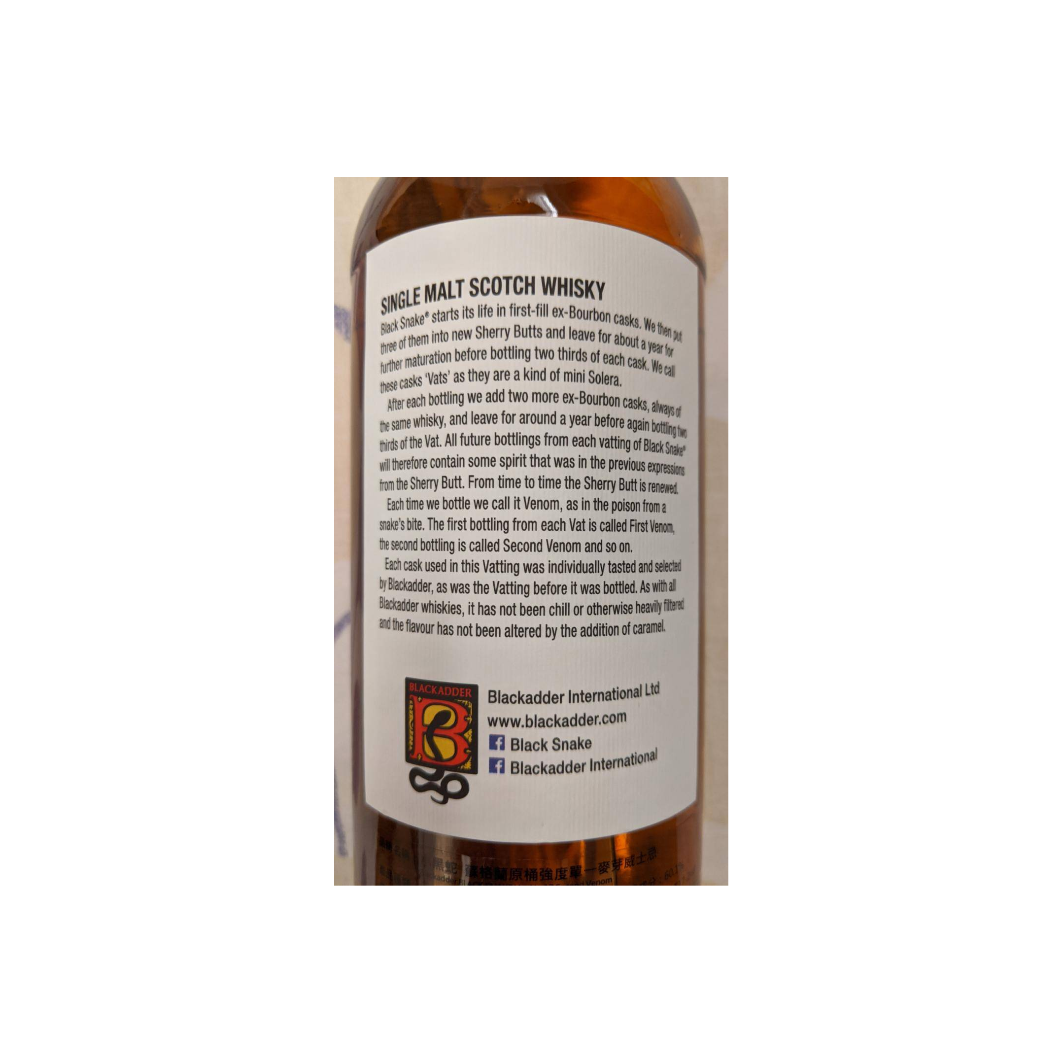 Blackadder Single Malt Whisky 3