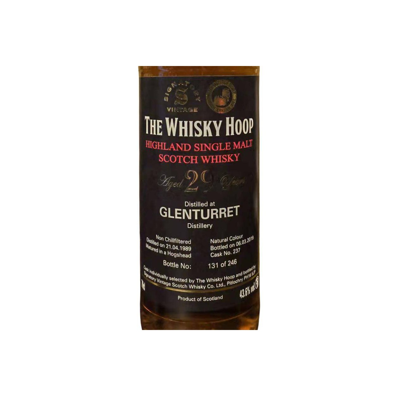 The Glenturret 1989 29 Years Single Malt Whisky