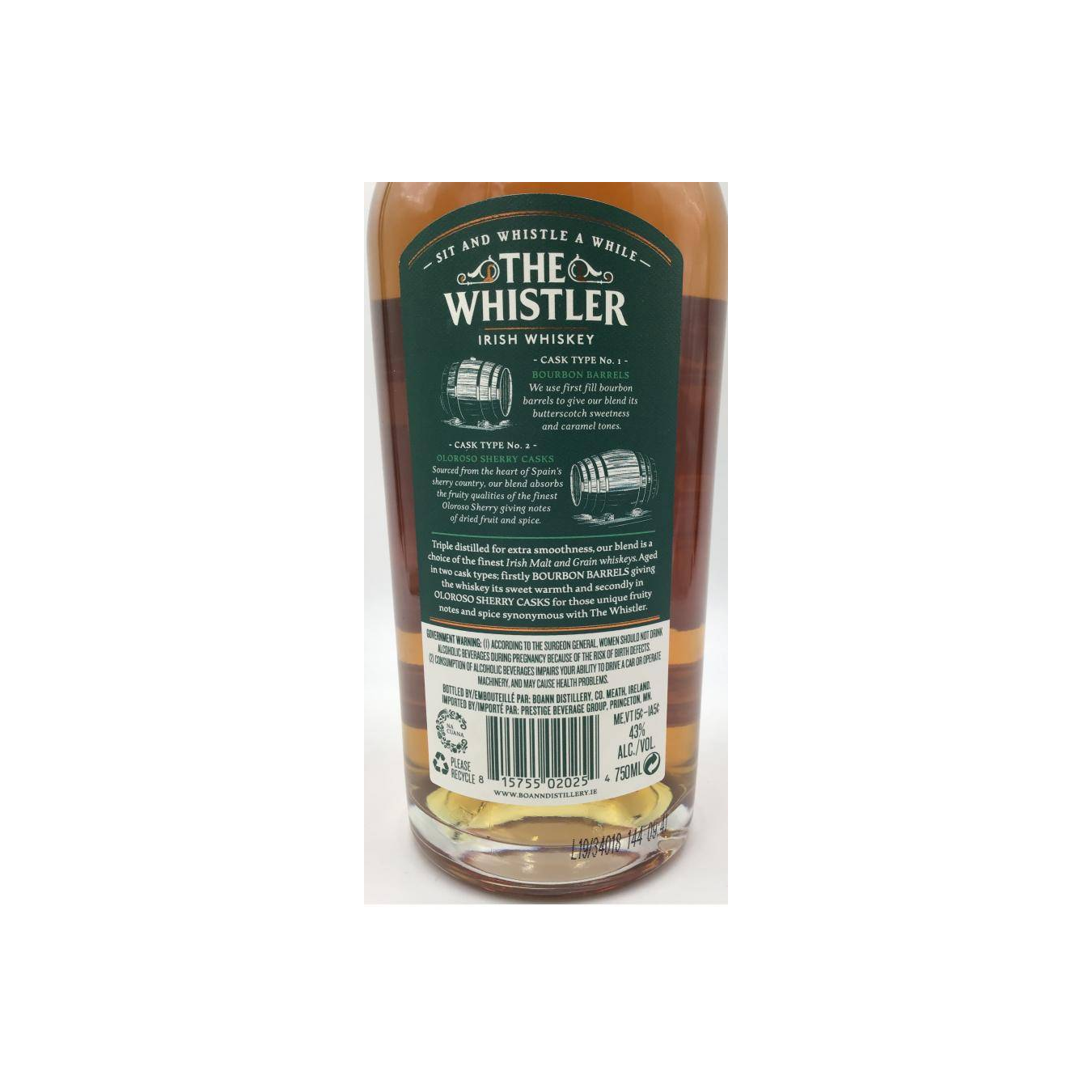 The Whistler Irish Whiskey BoD 3