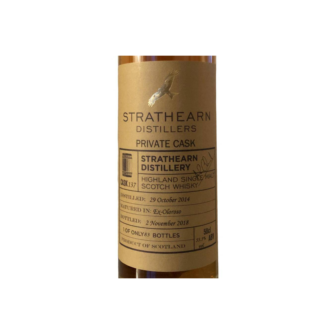 Strathearn Private Cask 2014 4 Years Single Malt Whisky 2