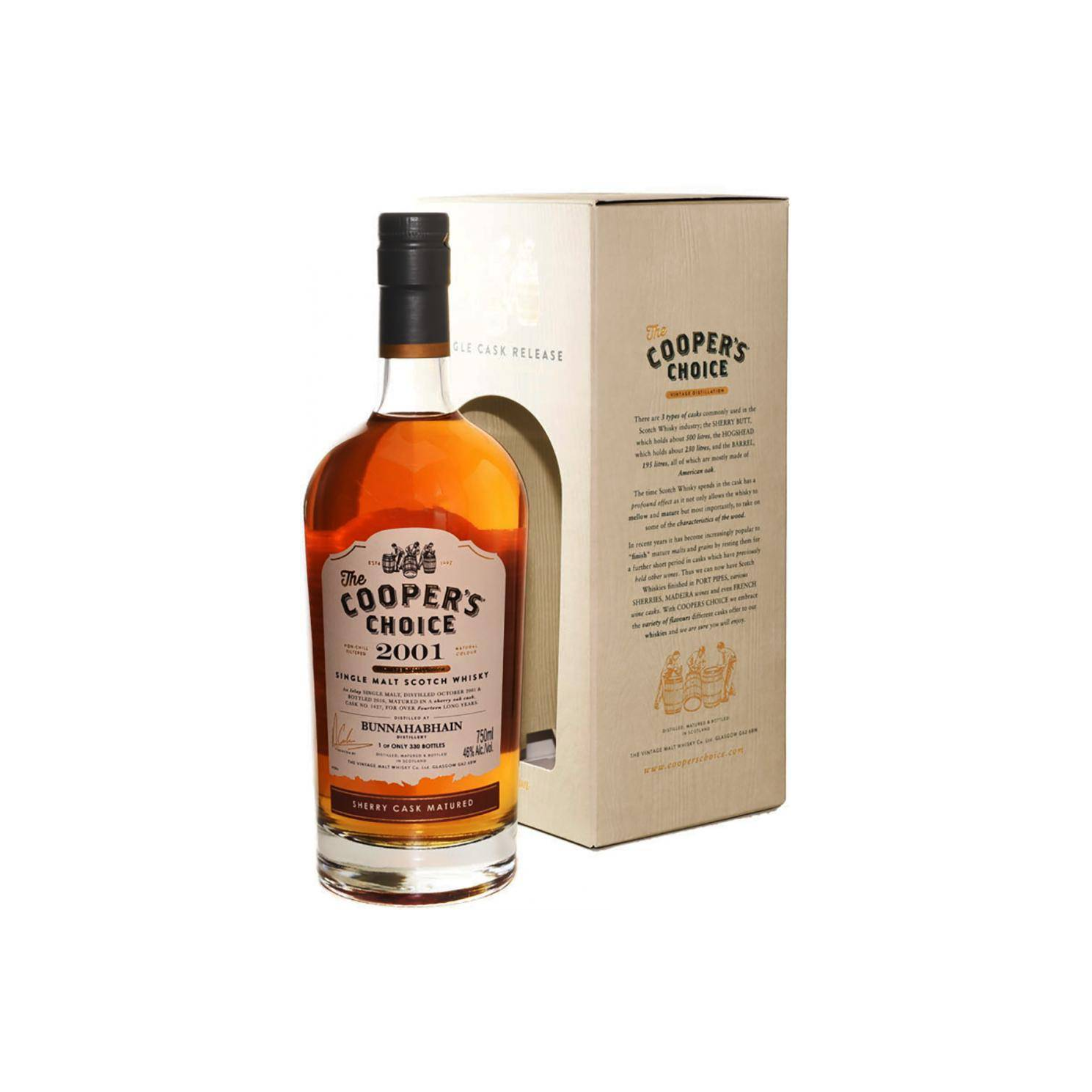 Bunnahabhain The Cooper's Choice 2001 14 Years Single Malt Whisky 2