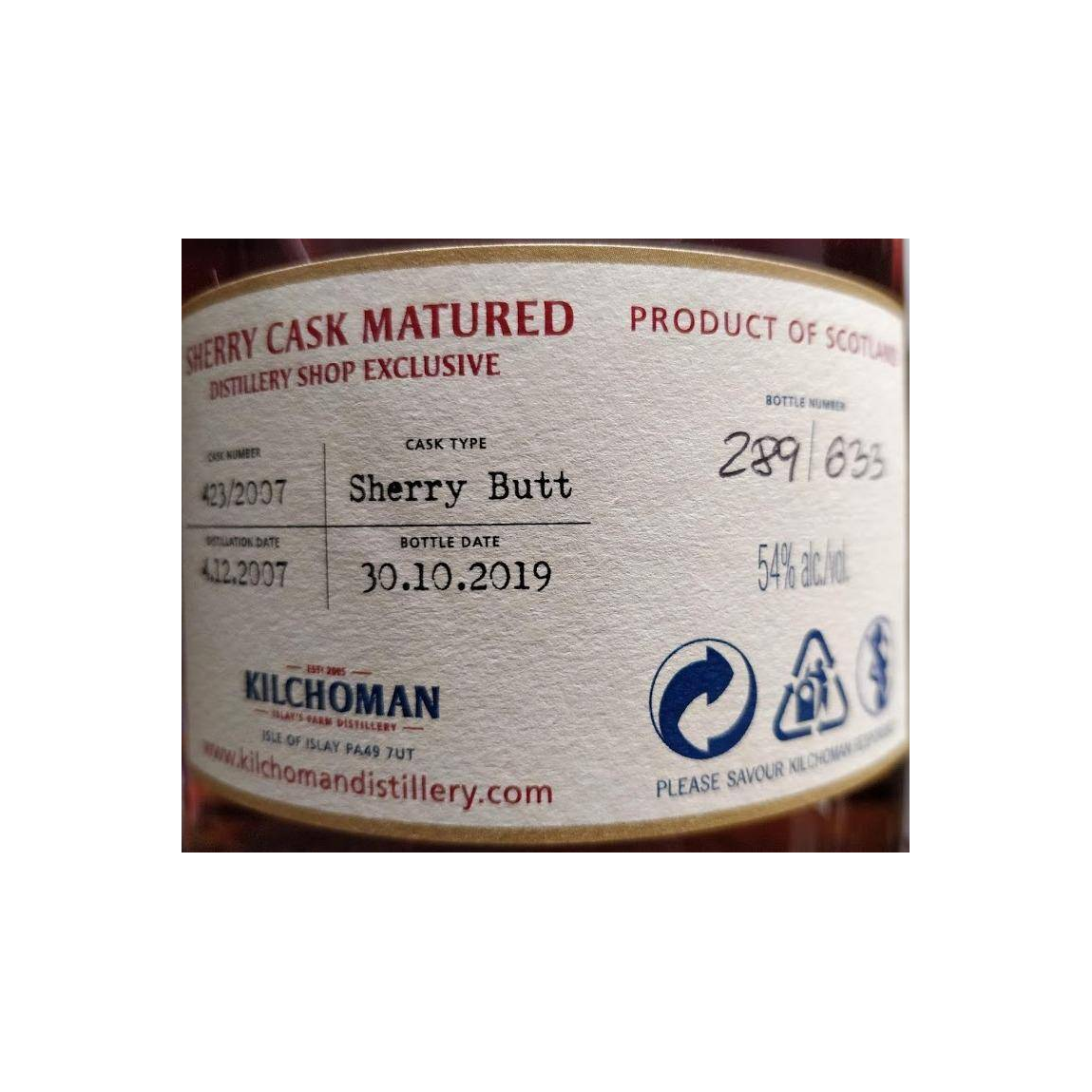 Kilchoman 2007 11 Years Single Malt Whisky 2