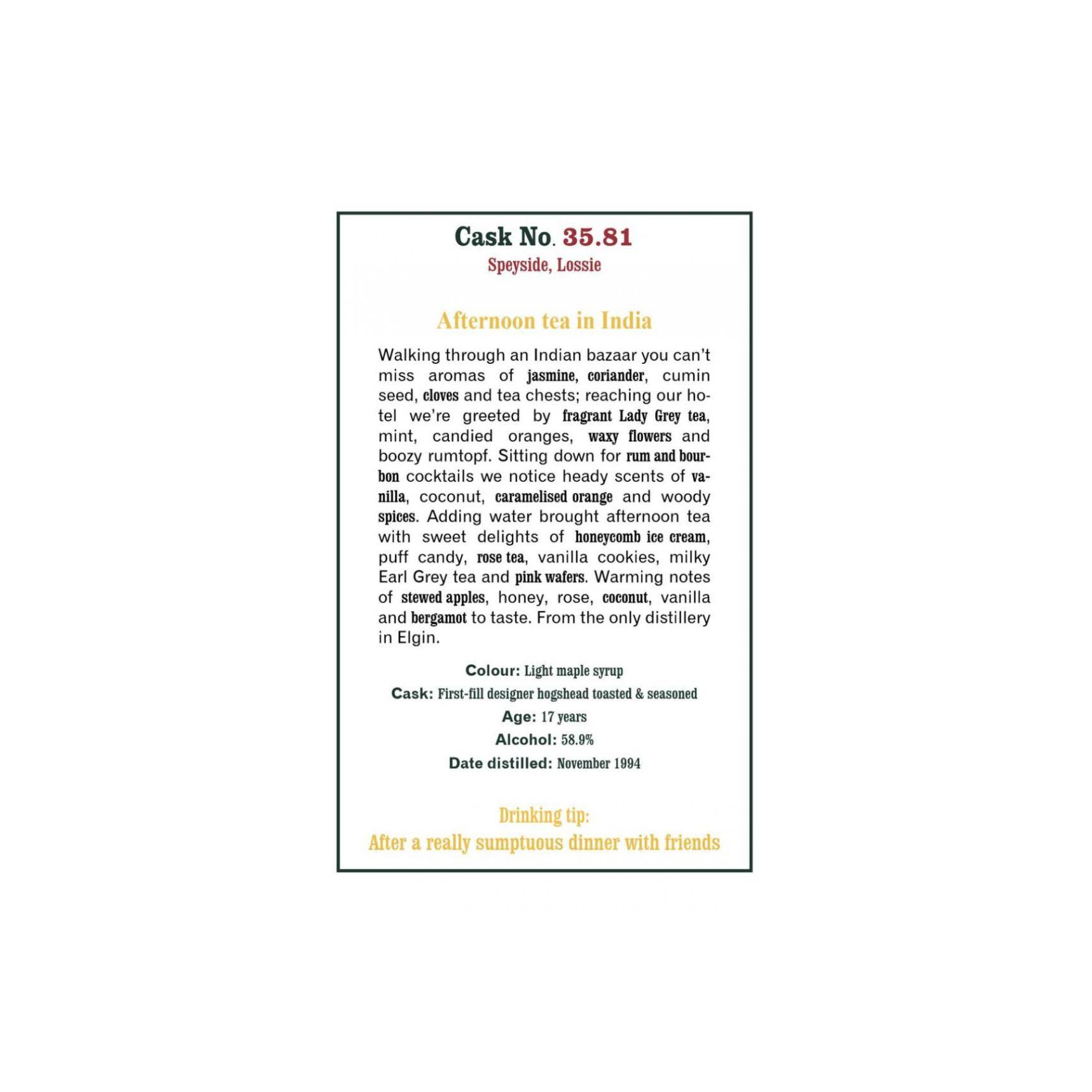 The Scotch Malt Whisky Society 1994 17 Years Single Malt Whisky